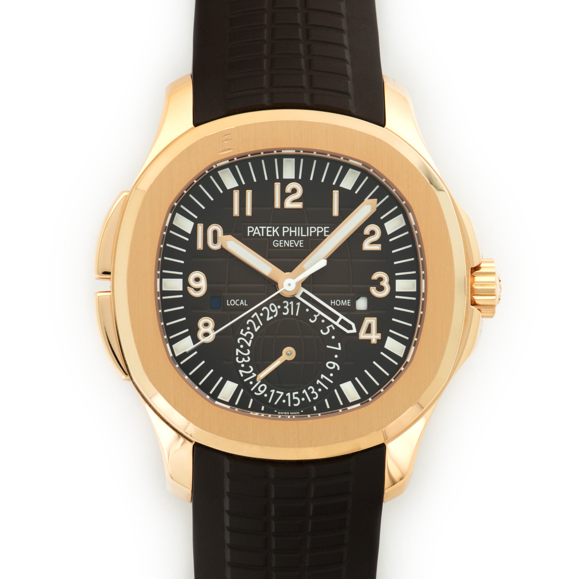 Patek Philippe - Patek Philippe Rose Gold Aquanaut Travel Time Watch Ref. 5164R - The Keystone Watches
