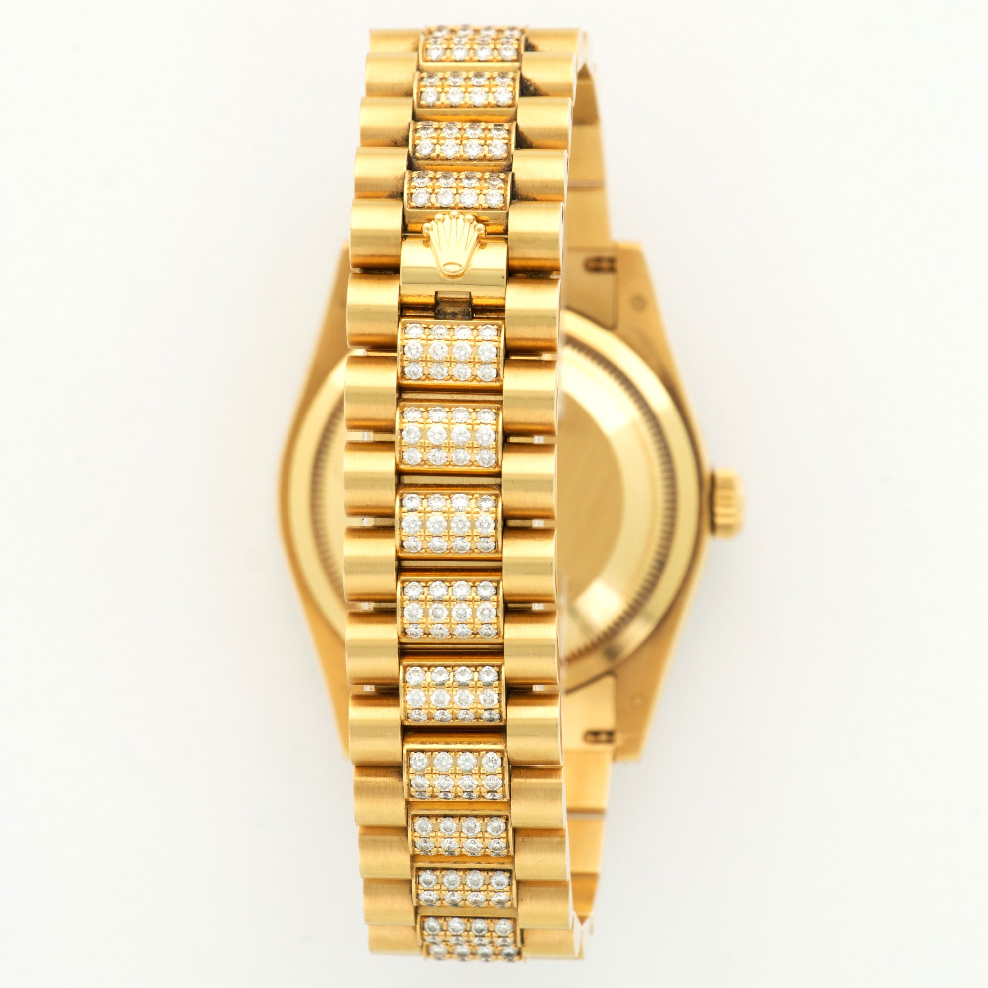Rolex - Rolex Yellow Gold Day-Date Full Diamond Watch Ref. 118388 - The Keystone Watches