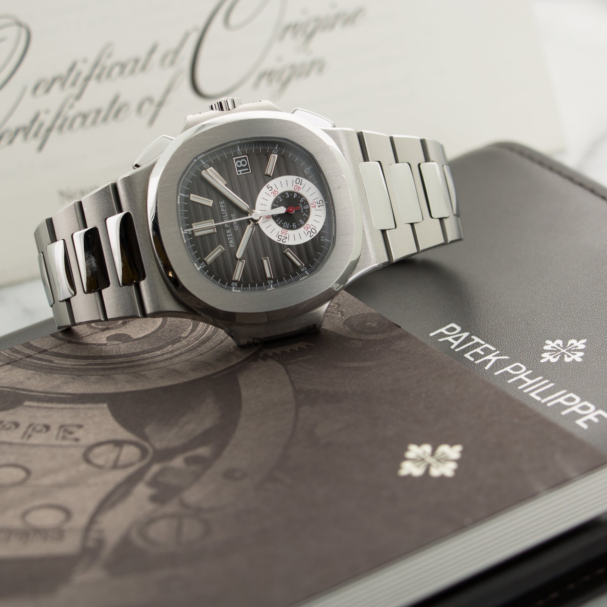 Patek Philippe - Patek Philippe Nautilus Chronograph Black Watch Ref. 5980 - The Keystone Watches