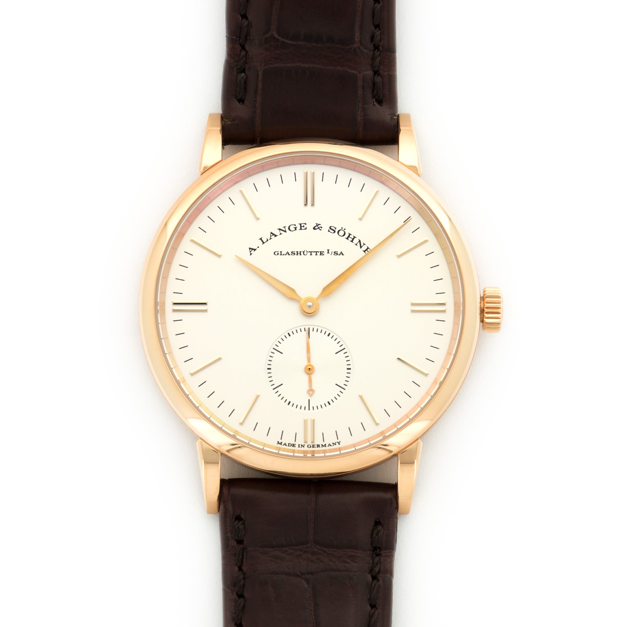 A. Lange & Sohne - A. Lange & Sohne Rose Gold Saxonia Watch Ref. 219.032 - The Keystone Watches