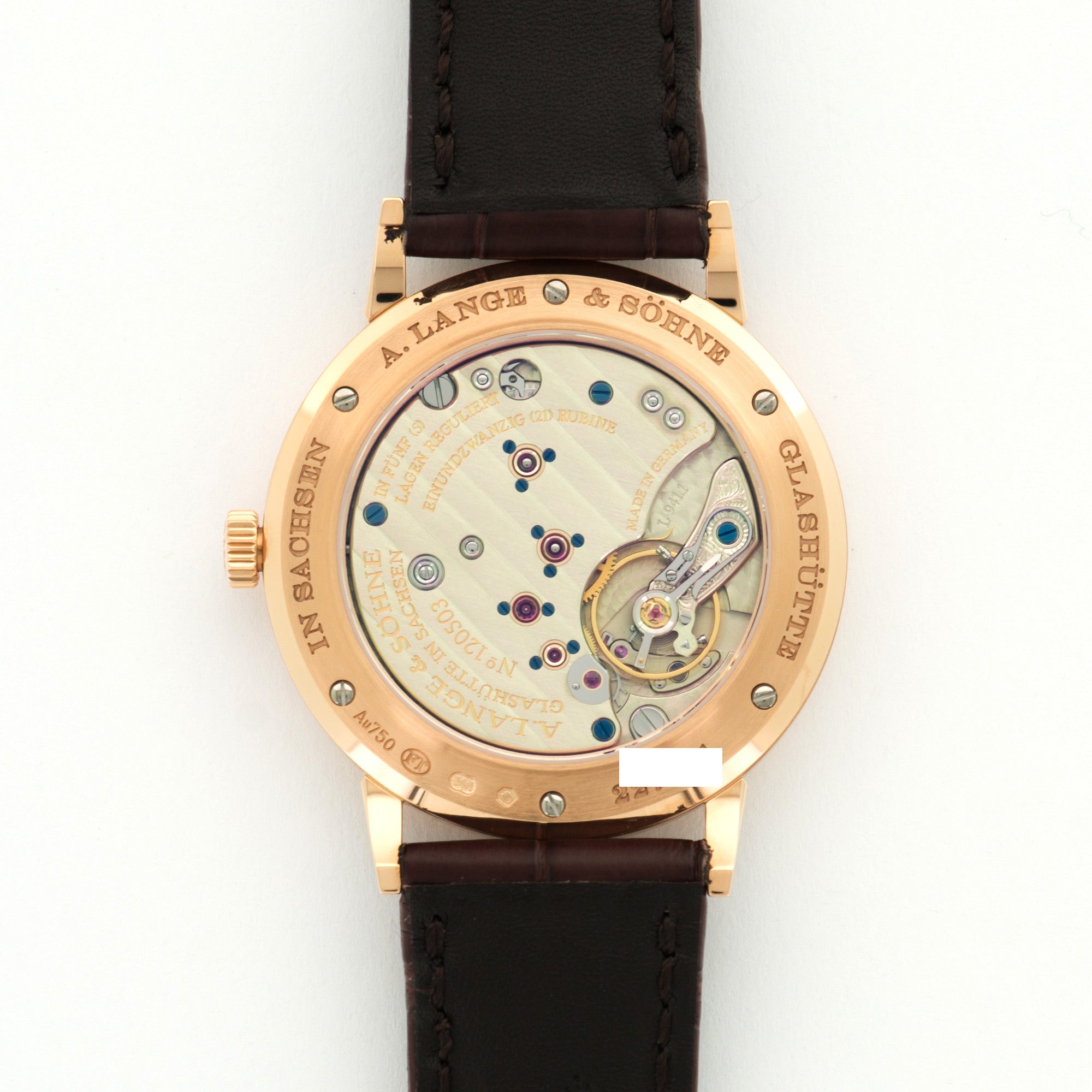 A. Lange & Sohne - A. Lange & Sohne Rose Gold Saxonia Watch Ref. 219.032 - The Keystone Watches
