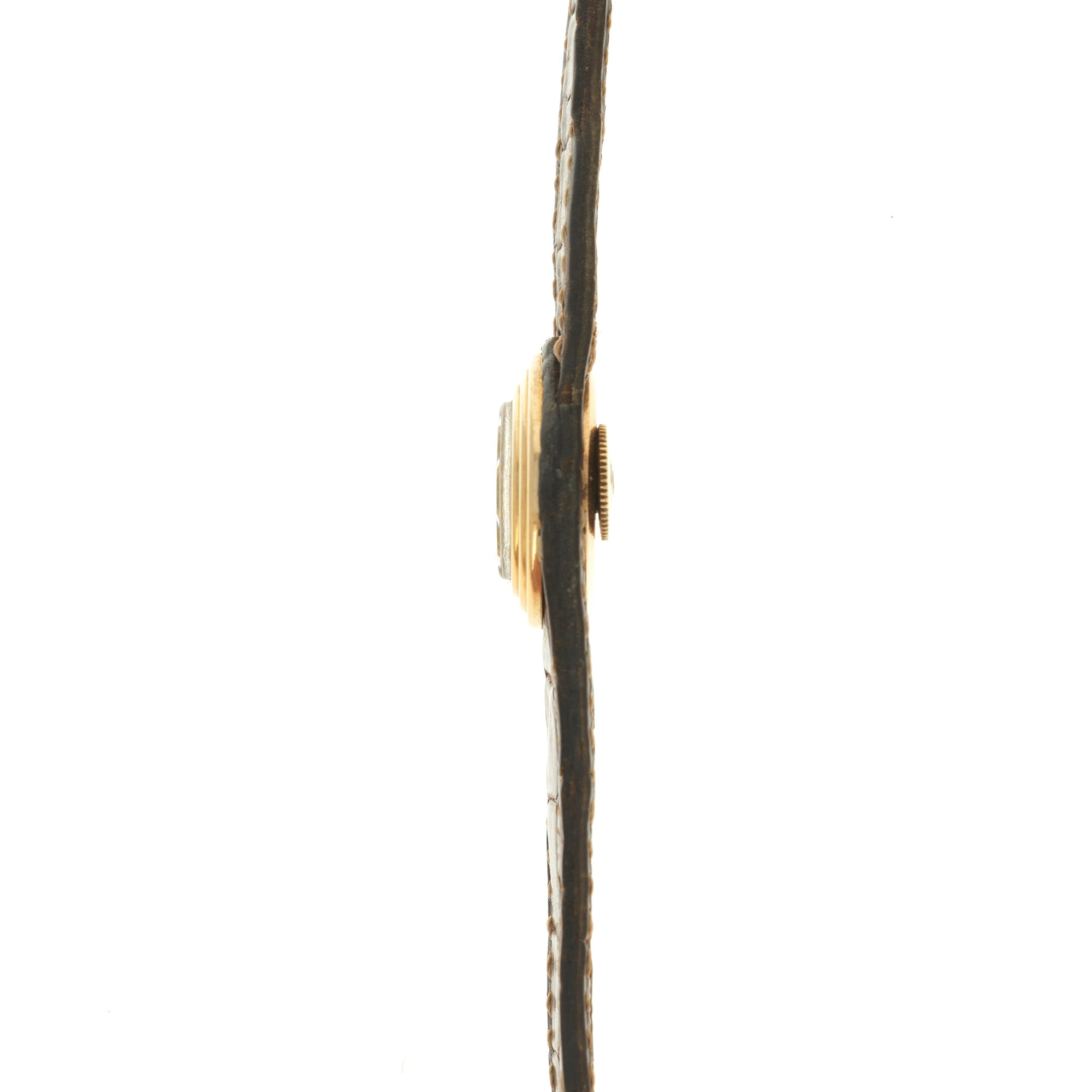 Cartier - Cartier Yellow Gold Leather Watch, As Seen in George Gordons Cartier Book - The Keystone Watches