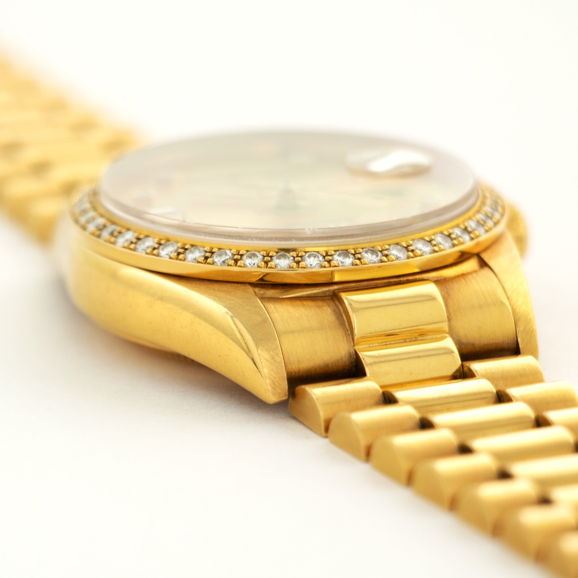 Rolex - Rolex Yellow Gold Day-Date Diamond Watch Ref. 18048 - The Keystone Watches