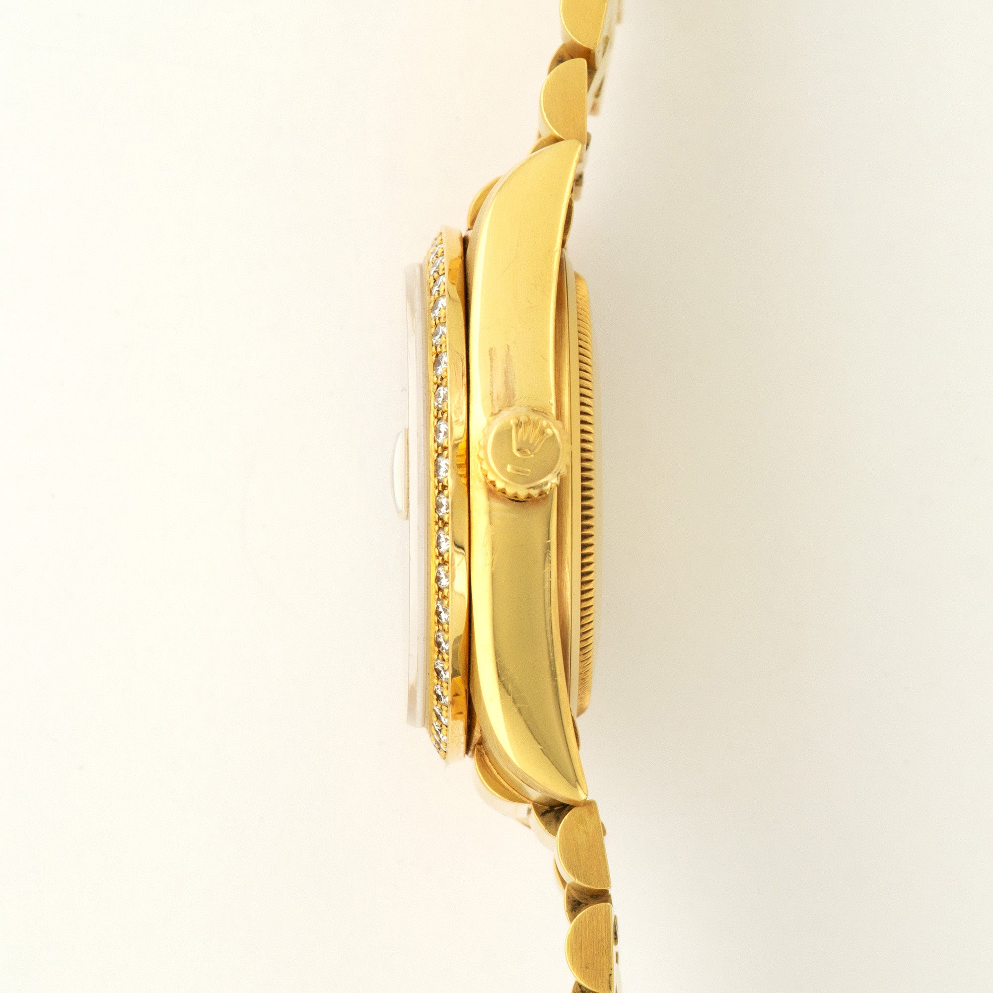 Rolex - Rolex Yellow Gold Day-Date Diamond Watch Ref. 18048 - The Keystone Watches