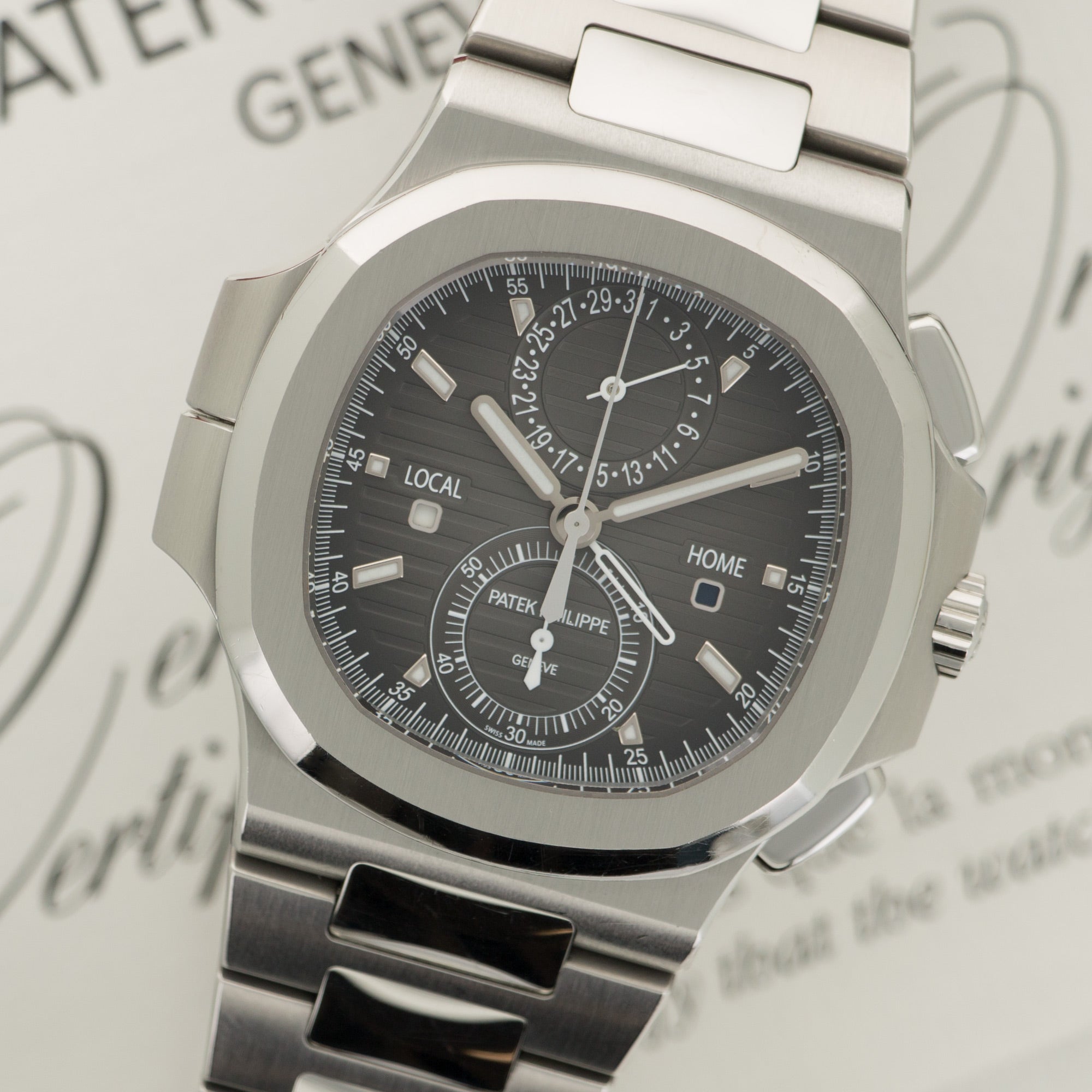 Patek Philippe - Patek Philippe Nautilus Travel Time Chronograph Watch Ref. 5990 - The Keystone Watches