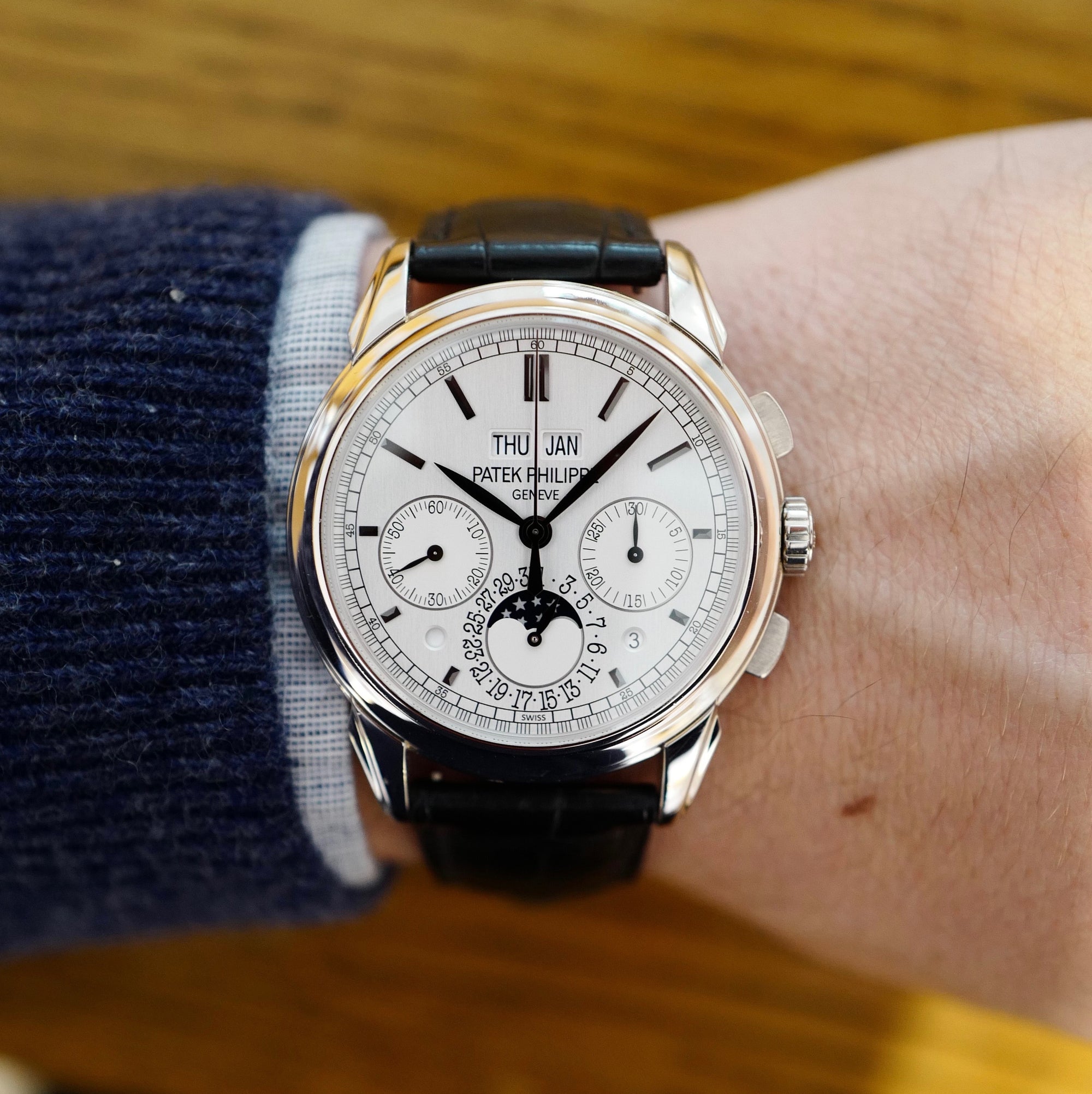 Patek Philippe - Patek Philippe White Gold Perpetual Calendar Chronograph Watch Ref. 5270 - The Keystone Watches
