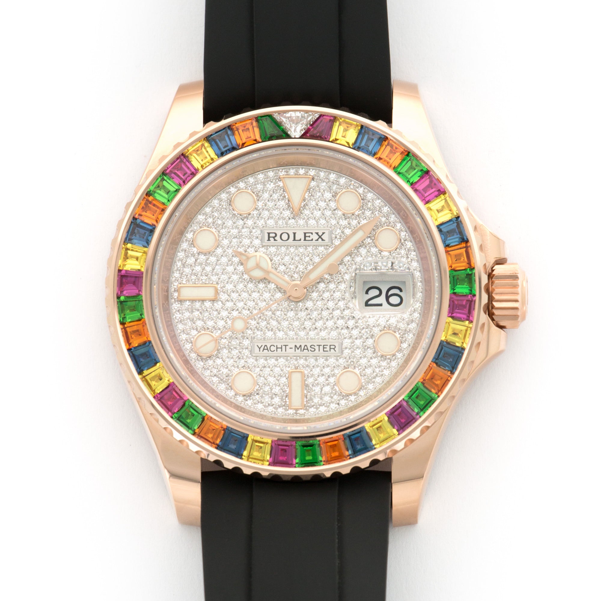 Rolex - Rolex Rose Gold Yachtmaster Sapphire Watch Ref. 116695 - The Keystone Watches