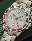 Rolex - Rolex White Gold GMT-Master II Sapphire Ruby Diamond Watch Ref. 116759 - The Keystone Watches