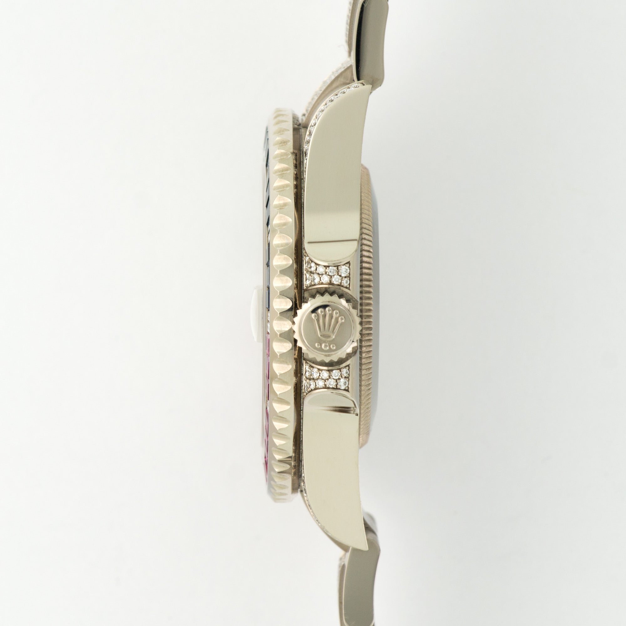 Rolex - Rolex White Gold GMT-Master II Sapphire Ruby Diamond Watch Ref. 116759 - The Keystone Watches