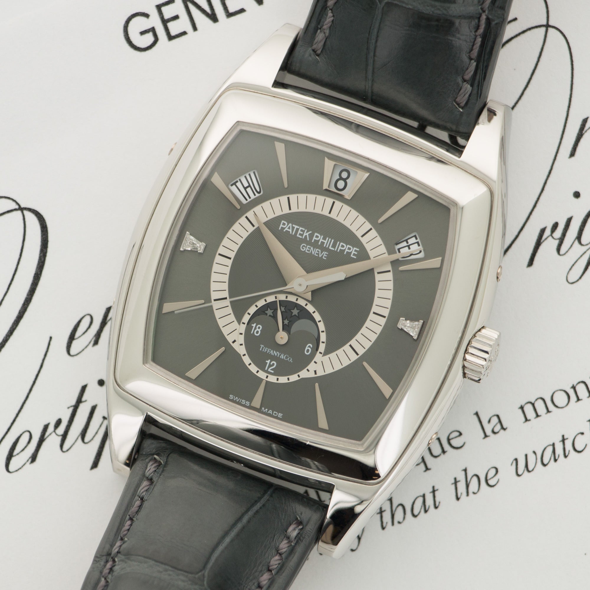 Patek Philippe - Patek Philippe Platinum Gondolo Tiffany & Co. Ref. 5135 - The Keystone Watches