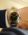 Rolex - Rolex Stainless Steel Explorer Black Gilt Ref. 6352 - The Keystone Watches