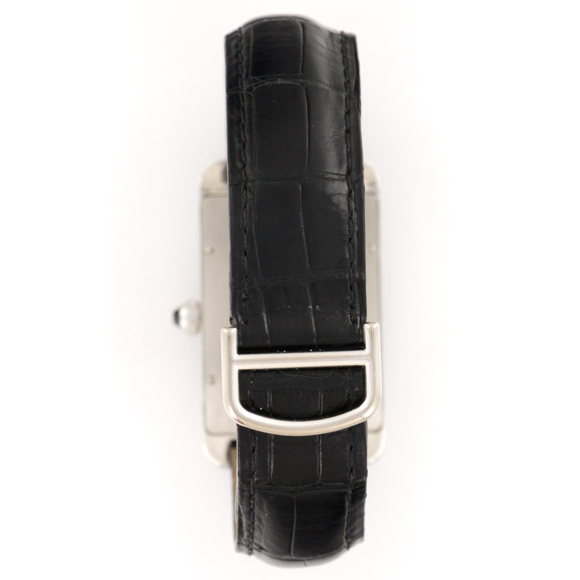 Cartier - Cartier Platinum Jumbo Tank Americaine Mechanique Watch - The Keystone Watches