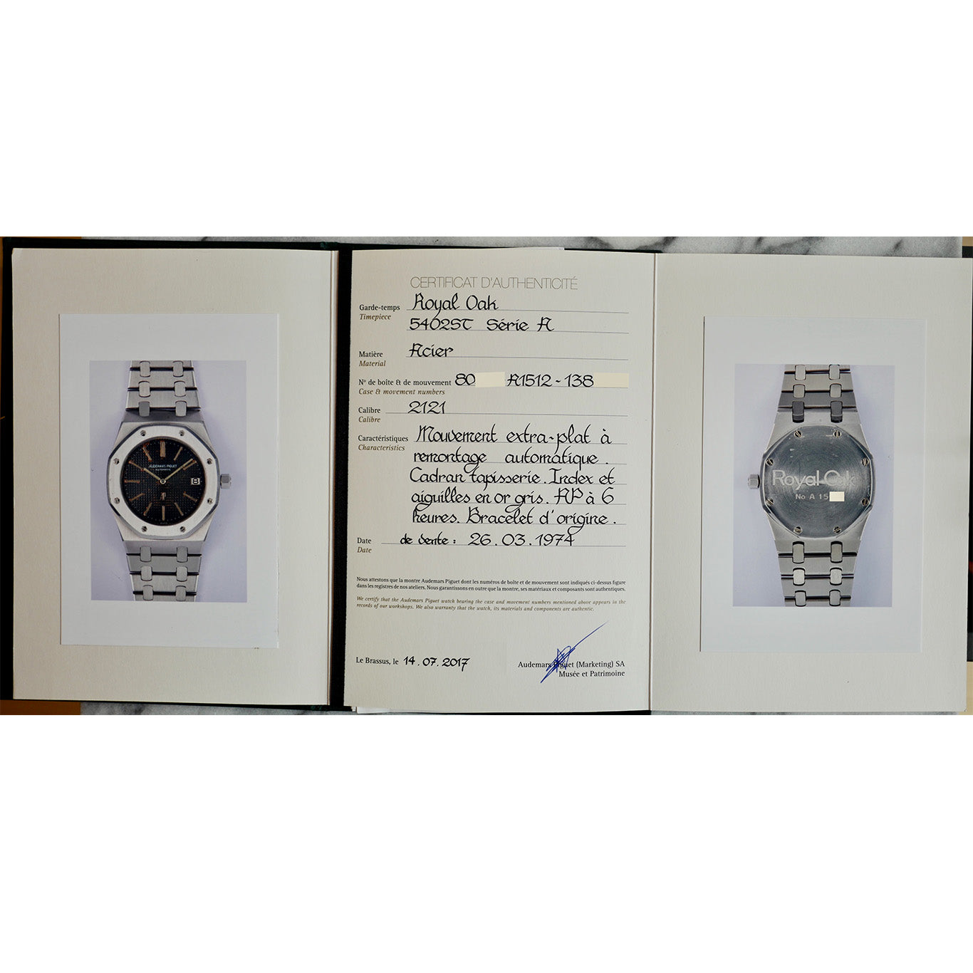 Audemars Piguet - Audemars Piguet Royal Oak Jumbo A-Series Watch Ref. 5402 - The Keystone Watches