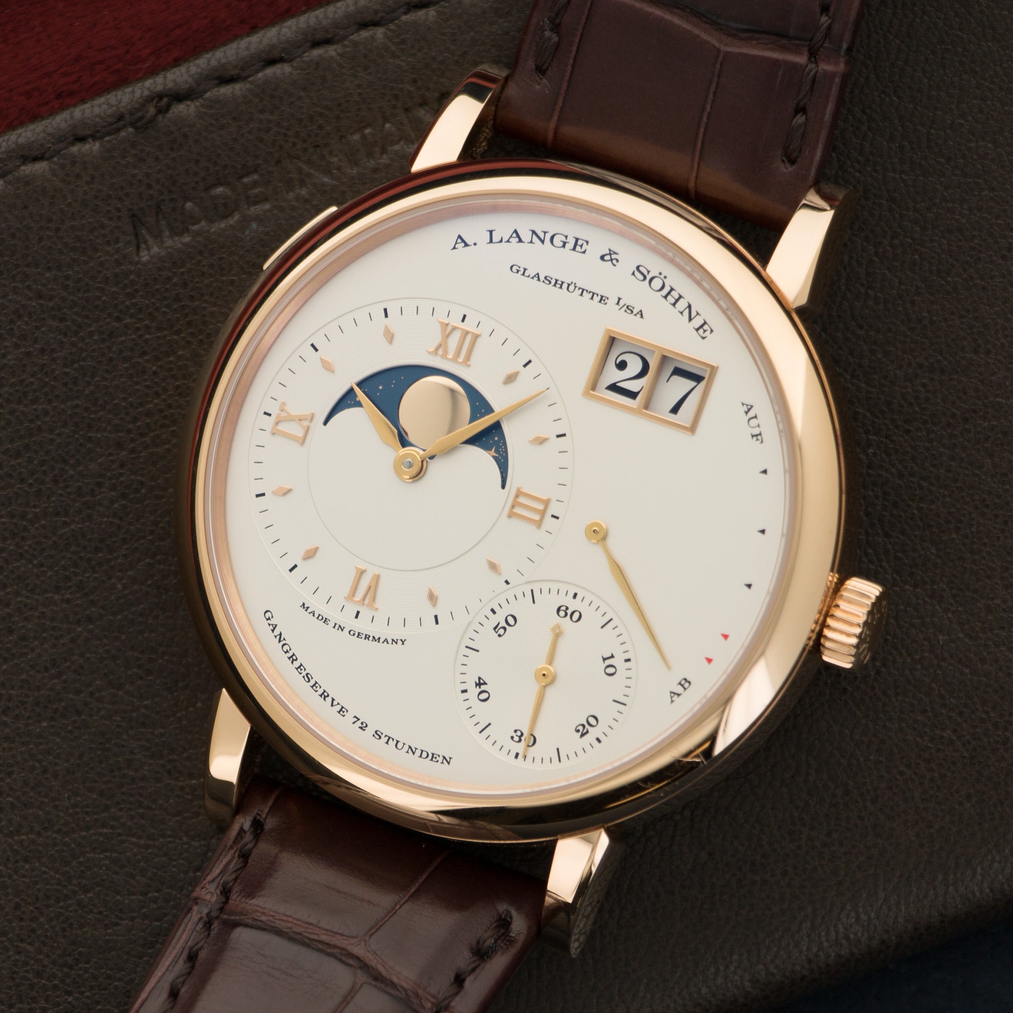A. Lange & Sohne - A. Lange & Sohne Rose Gold Grand Lange 1 Moonphase Watch Ref. 139.032 - The Keystone Watches