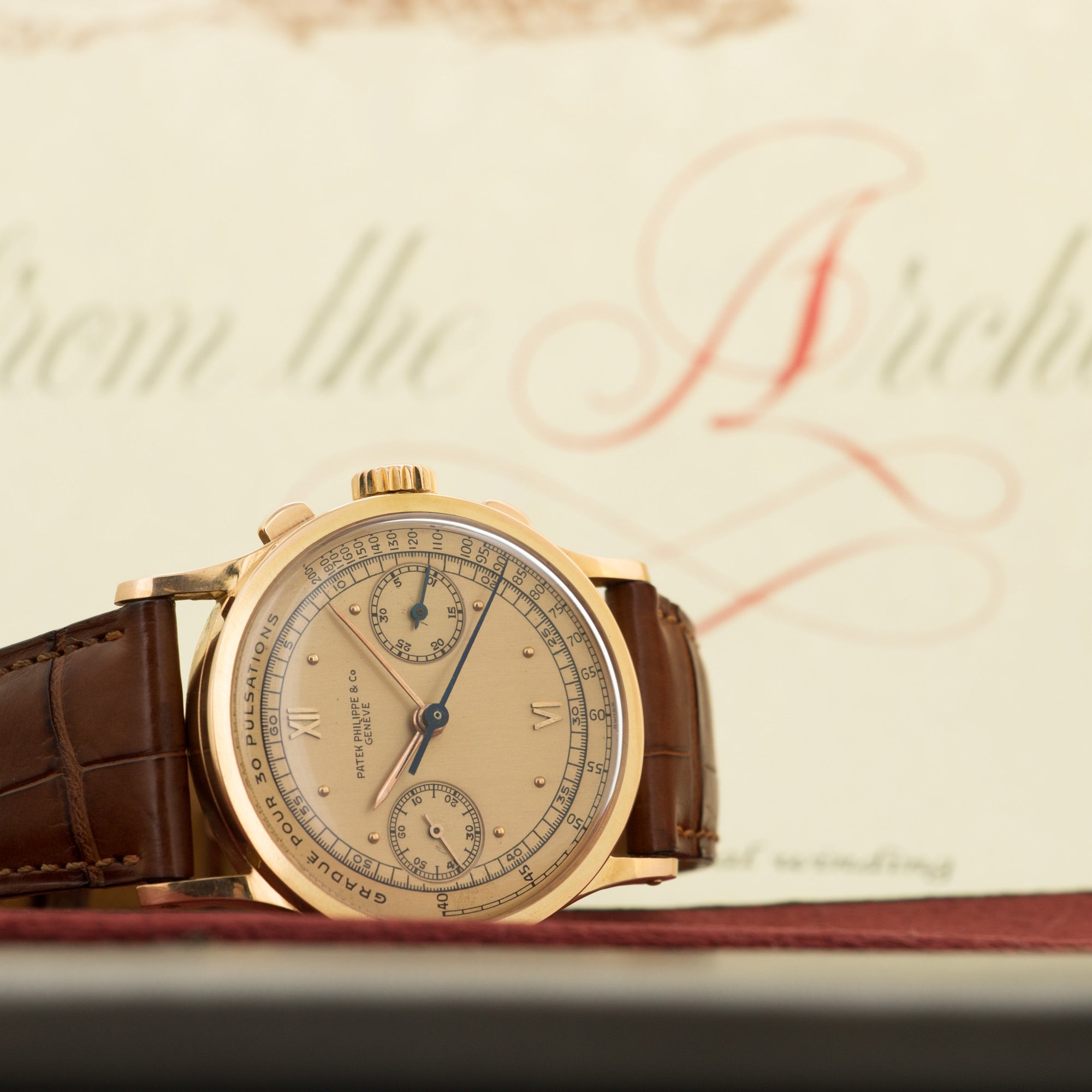 Patek Philippe - Patek Philippe Rose Gold Chronograph Pulsometer Scale Watch Ref. 533 - The Keystone Watches