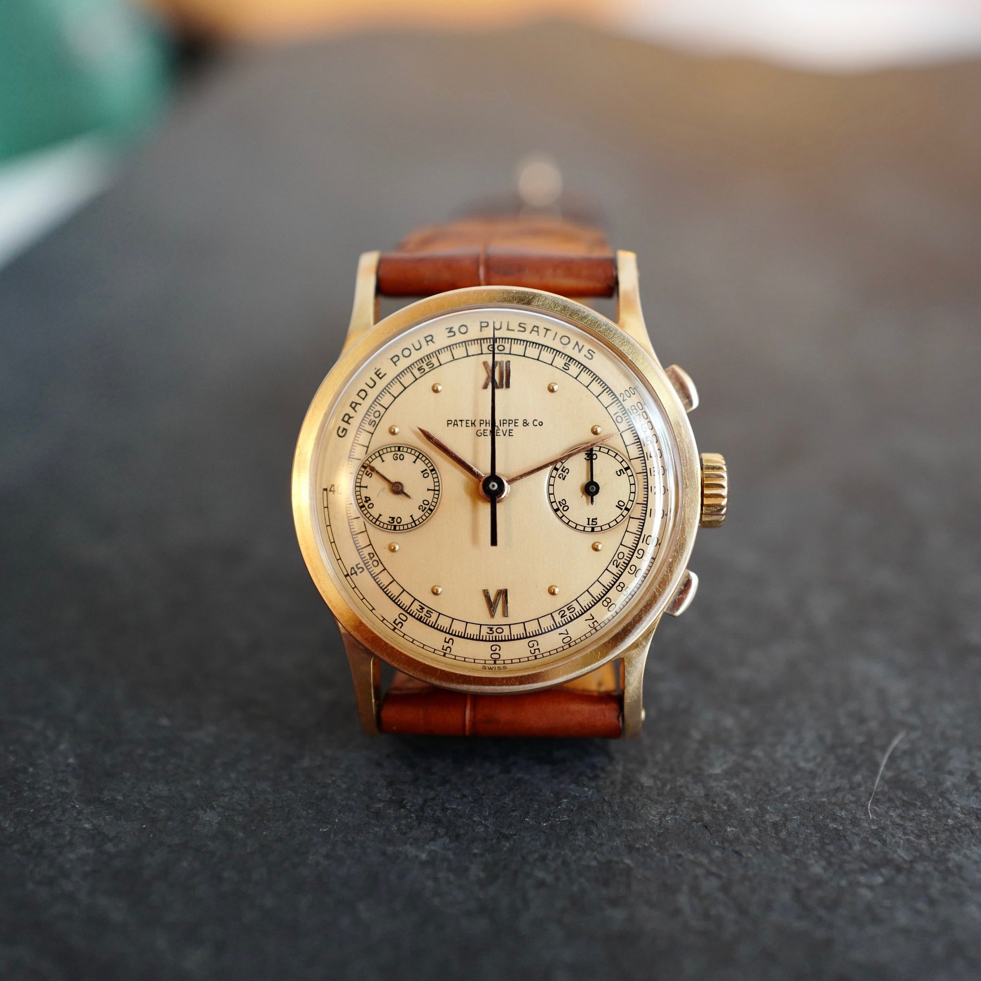 Patek Philippe - Patek Philippe Rose Gold Chronograph Pulsometer Scale Watch Ref. 533 - The Keystone Watches