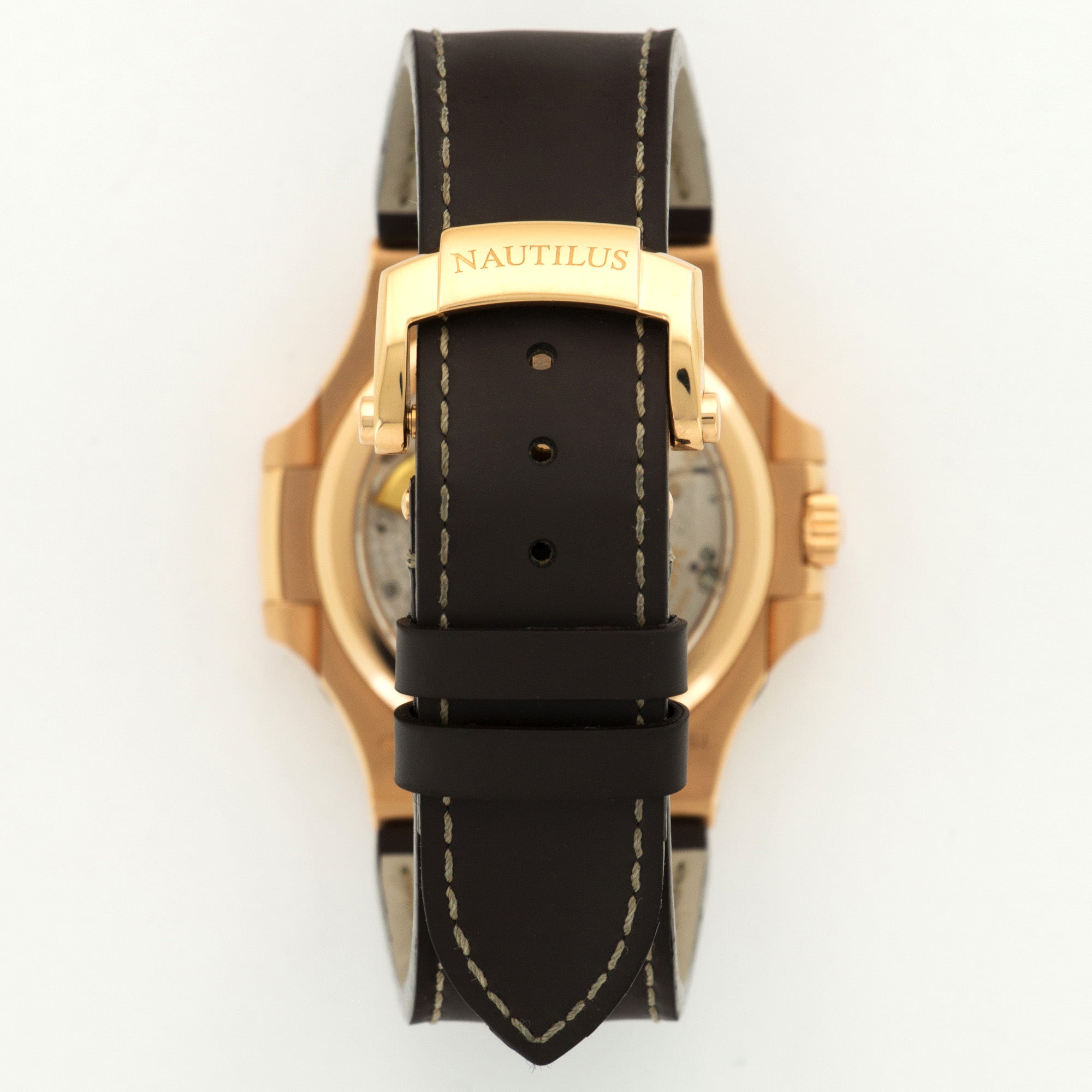Patek Philippe - Patek Philippe Rose Gold Nautilus Moonphase Watch Ref. 5712R - The Keystone Watches