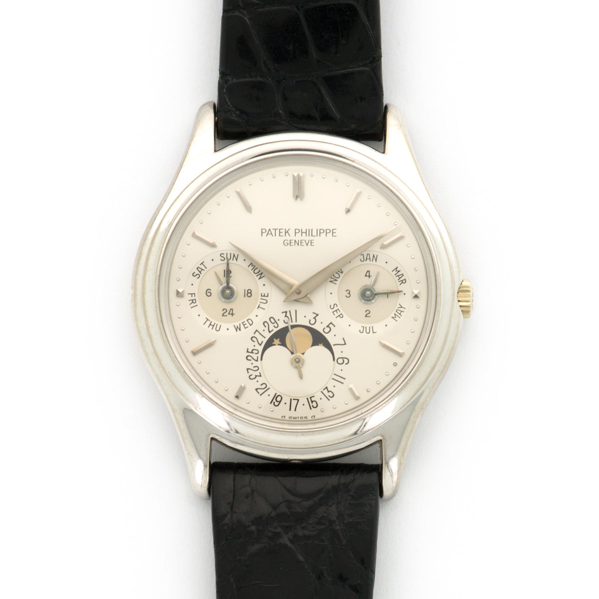 Patek Philippe White Gold Perpetual Calendar Watch Ref. 3940