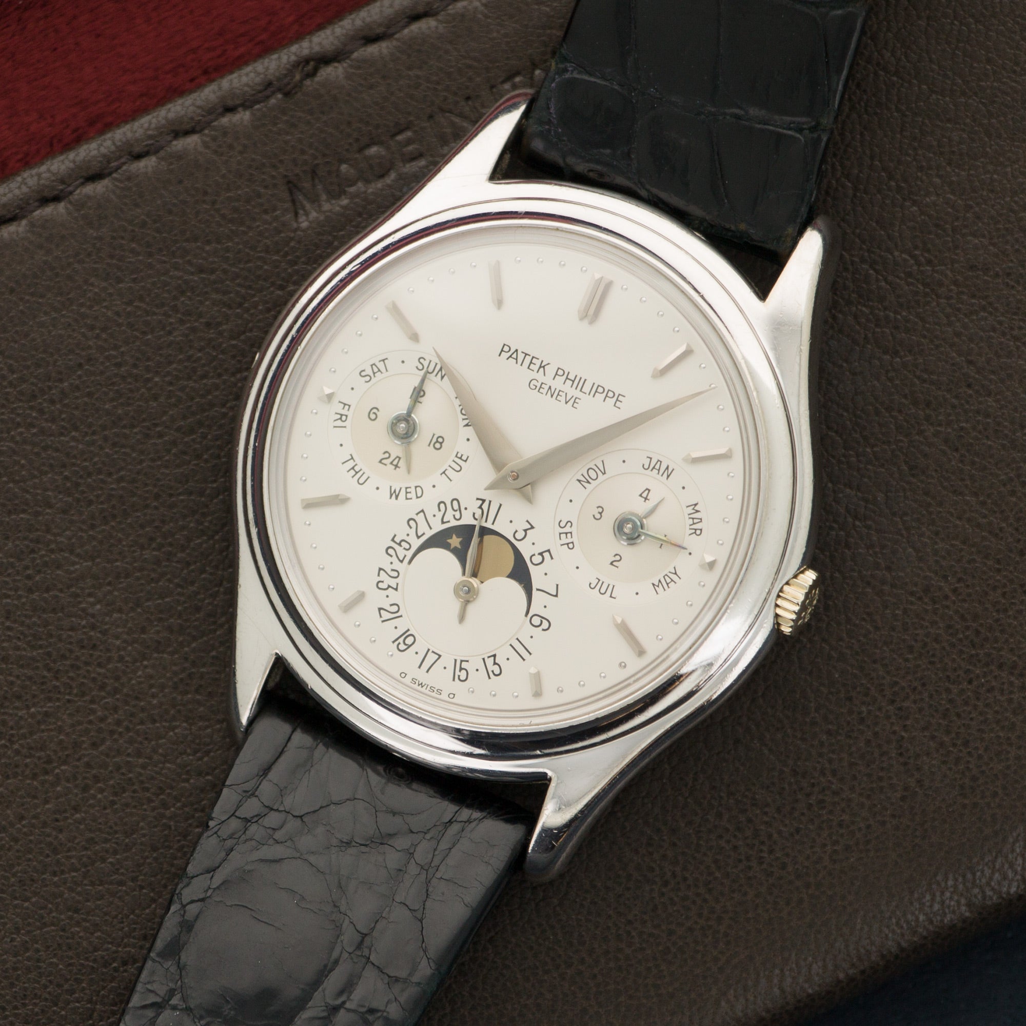 Patek Philippe White Gold Perpetual Calendar Watch Ref. 3940