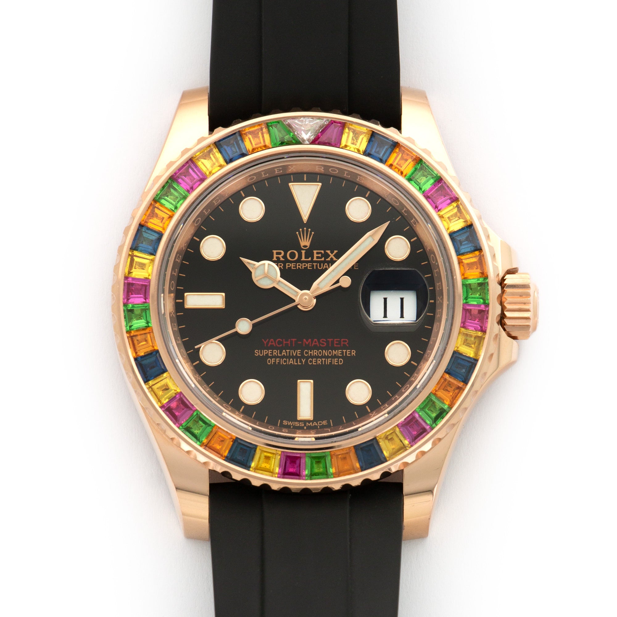 Rolex - Rolex Rose Gold Yacht-Master Rainbow Watch Ref. 116695 - The Keystone Watches