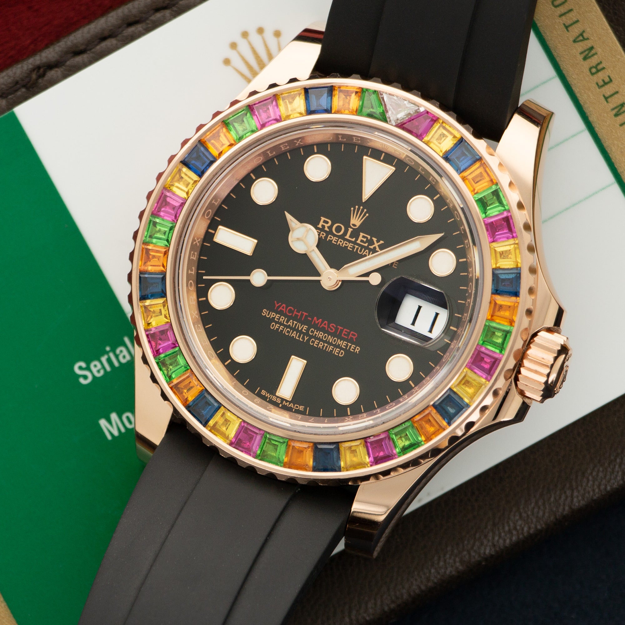 Rolex - Rolex Rose Gold Yacht-Master Rainbow Watch Ref. 116695 - The Keystone Watches