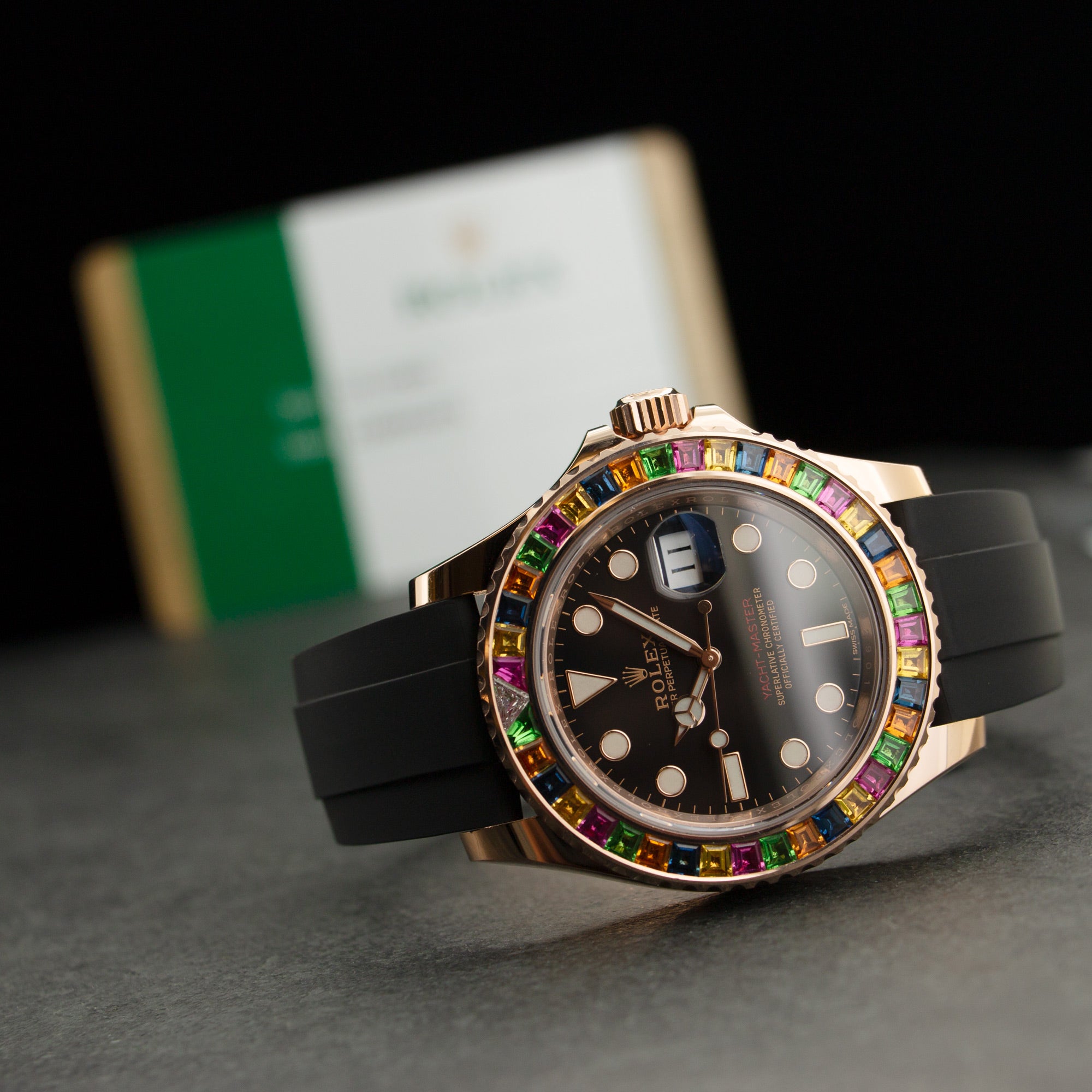 Rolex - Rolex Rose Gold Yacht-Master Rainbow Watch Ref. 116695 - The Keystone Watches