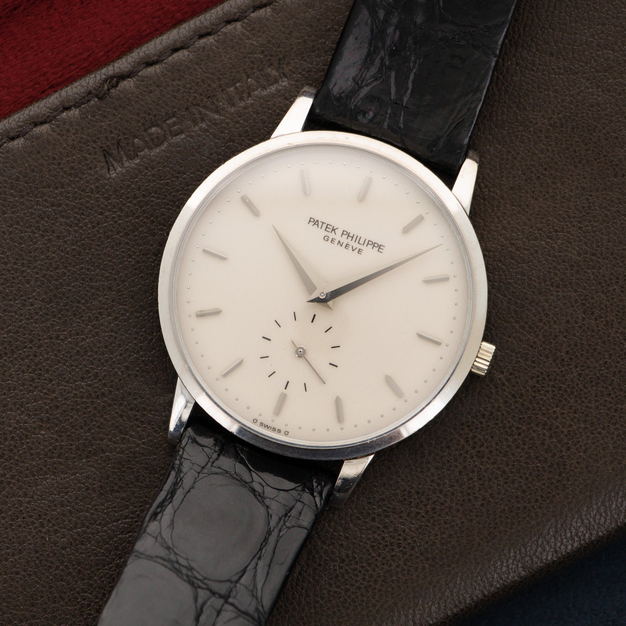 Patek Philippe - Patek Philippe Calatrava White Gold on Strap Ref. 3893 - The Keystone Watches