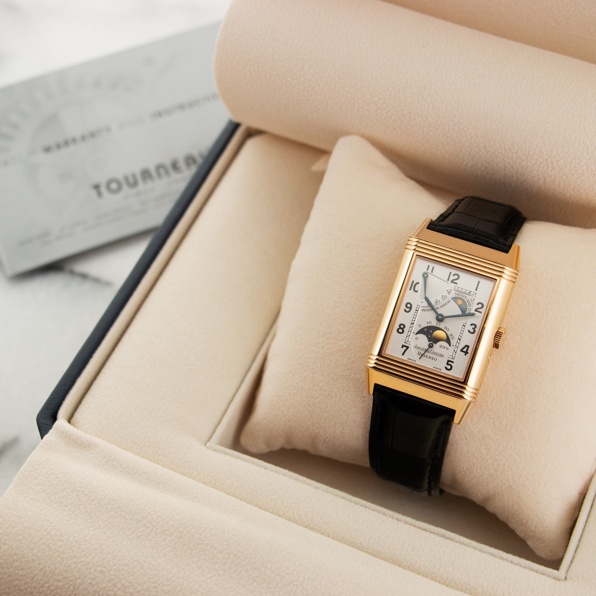 Jaeger LeCoultre - Jaeger Lecoultre Rose Gold Reverso Sun Moon Watch Ref. Q2752420 - The Keystone Watches