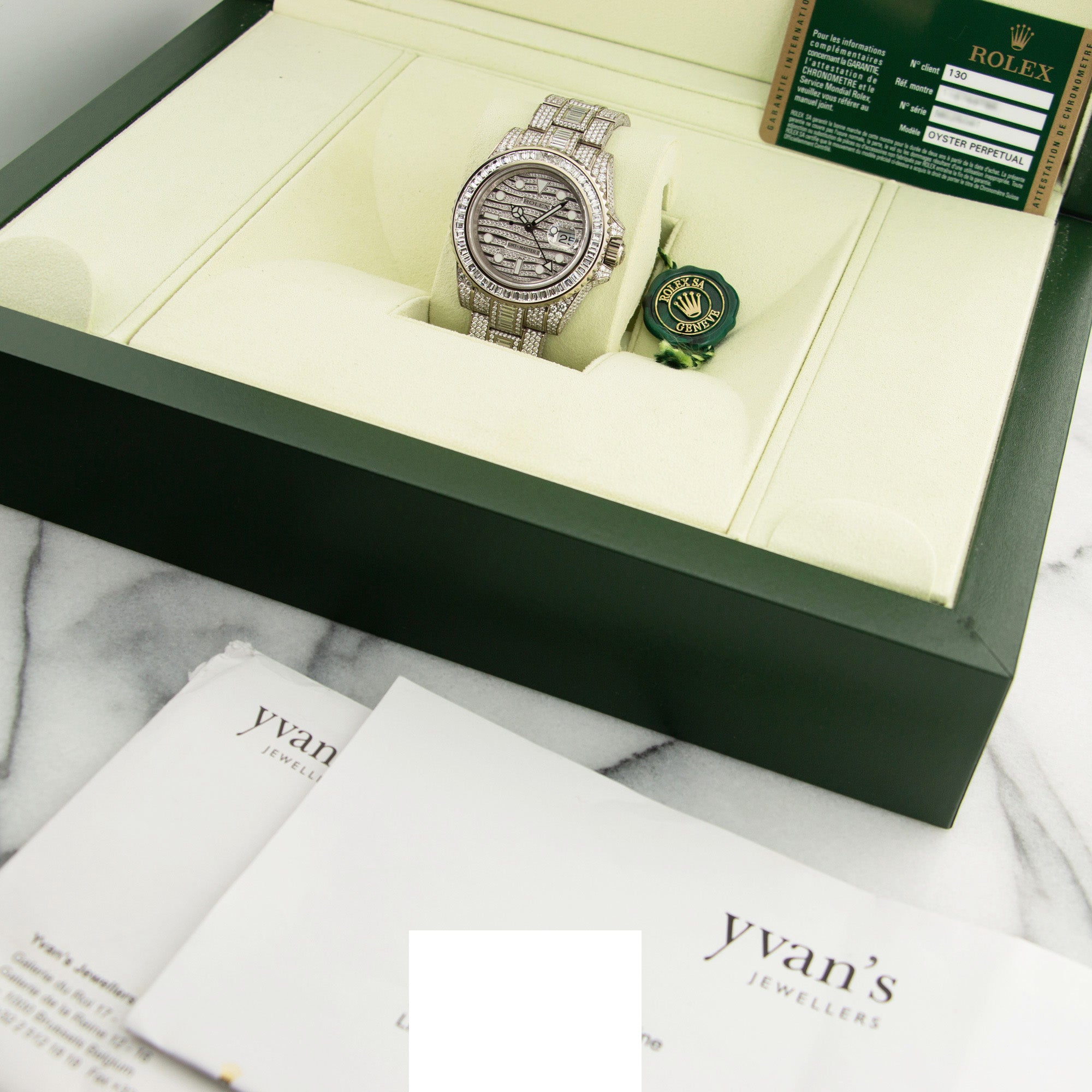 Rolex - Rolex White Gold GMT-Master II ICE Baguette Diamond Watch Ref. 116769 - The Keystone Watches