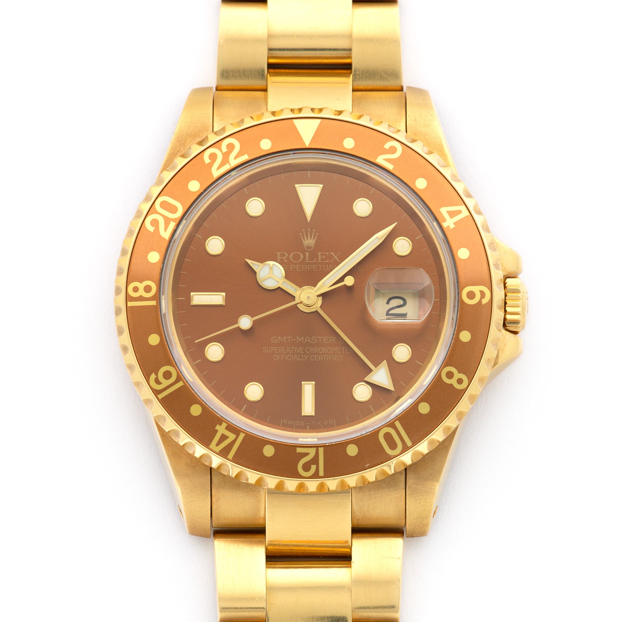 Rolex Yellow Gold Root Beer GMT-Master II Watch 16718