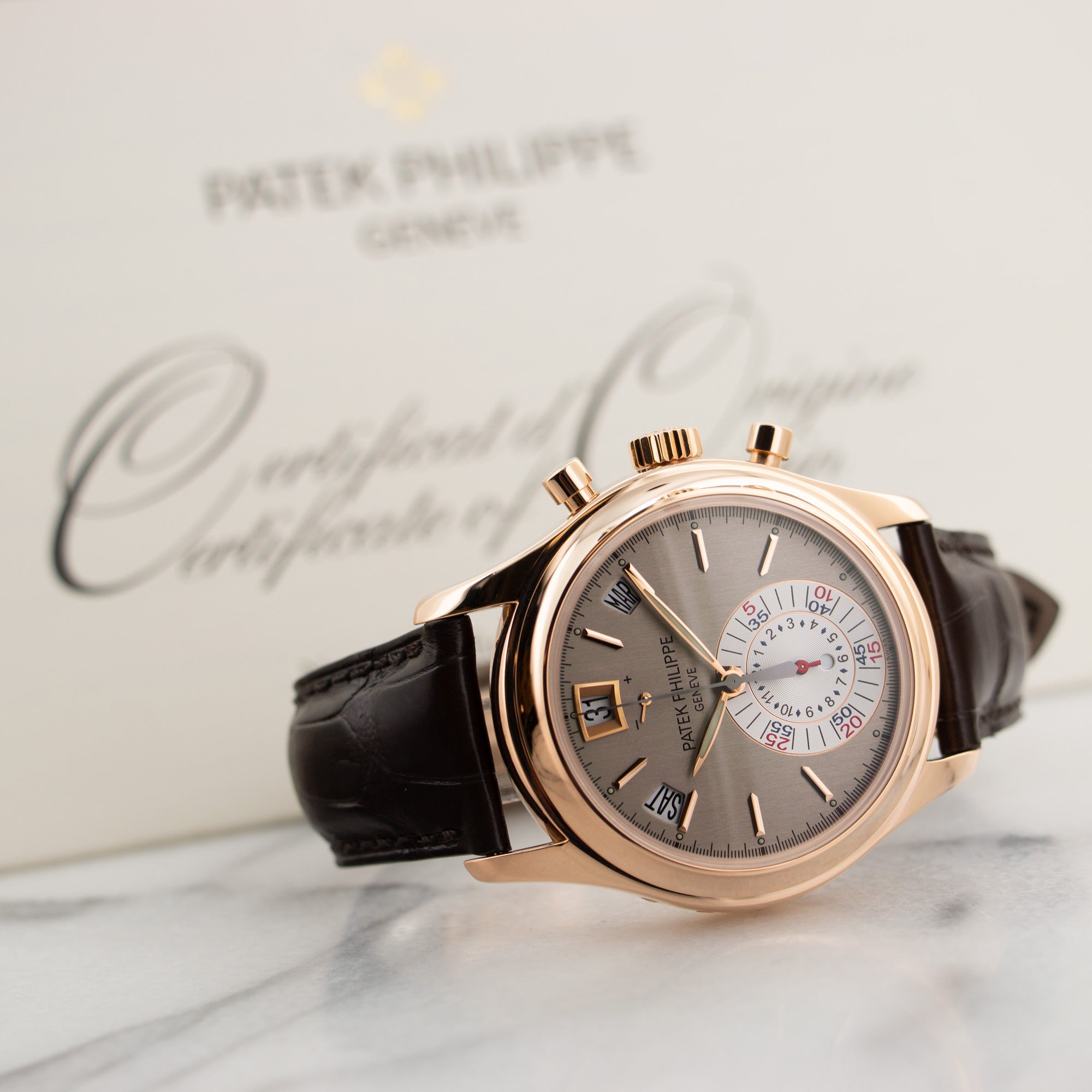 Patek Philippe - Patek Philippe Rose Gold Annual Calendar Chrono Watch Ref. 5960 - The Keystone Watches