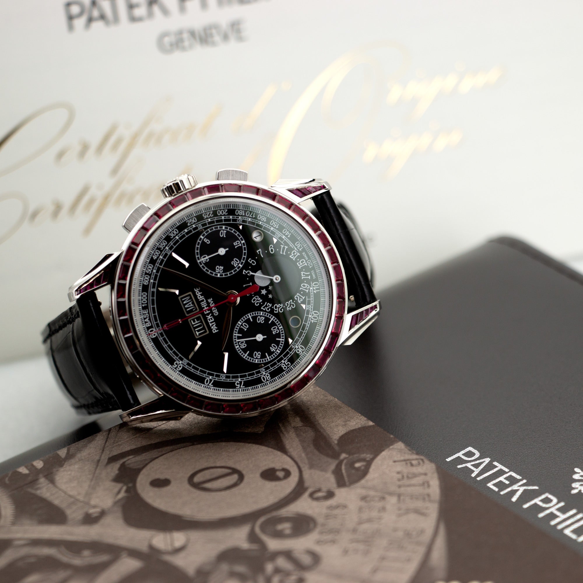 Patek Philippe - Patek Philippe Platinum Perpetual Ruby Chronograph Watch Ref. 5271 - The Keystone Watches