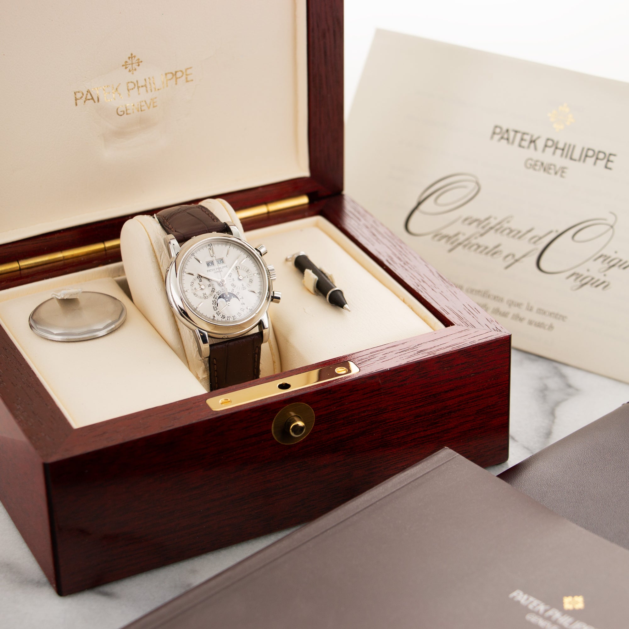 Patek Philippe - Patek Philippe Platinum Perpetual Calendar Chrono Watch Ref. 3970 - The Keystone Watches