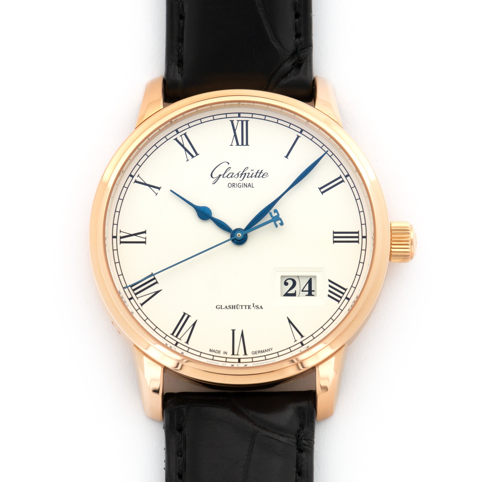 Glashutte - Glashutte Rose Gold Senator Panorama Watch - The Keystone Watches