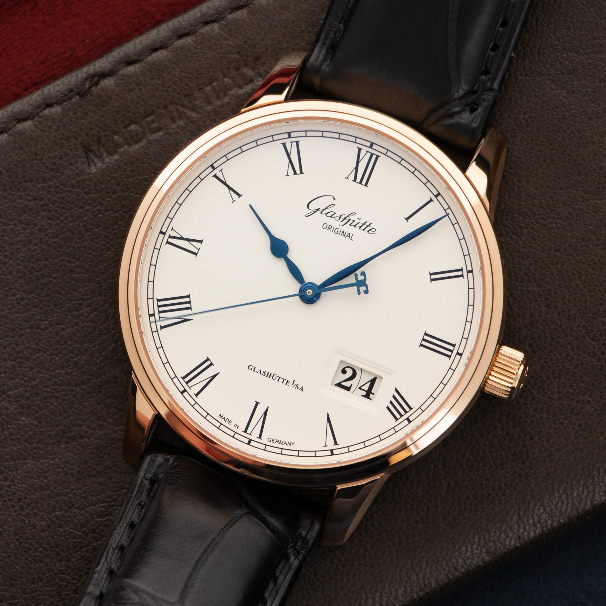 Glashutte - Glashutte Rose Gold Senator Panorama Watch - The Keystone Watches