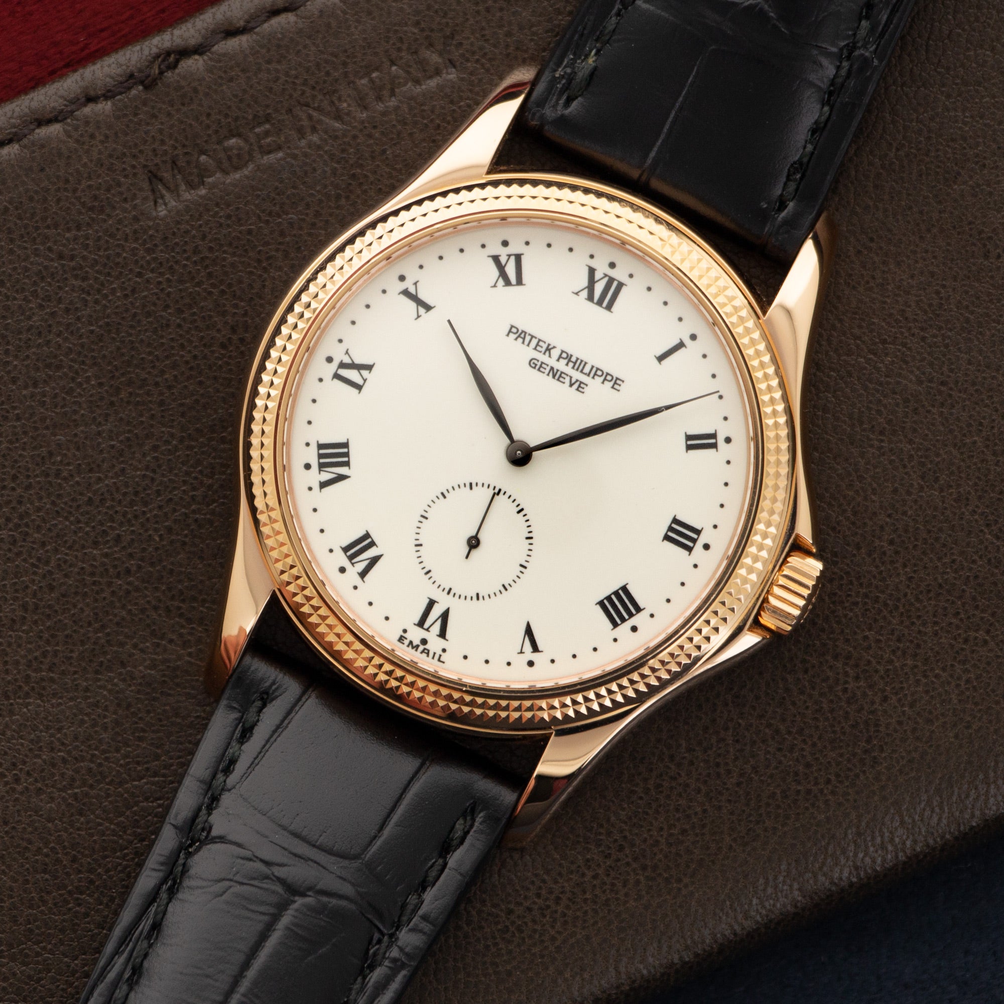 Patek Philippe - Patek Philippe Rose Gold Calatrava Enamel Dial Watch Ref. 5115 - The Keystone Watches