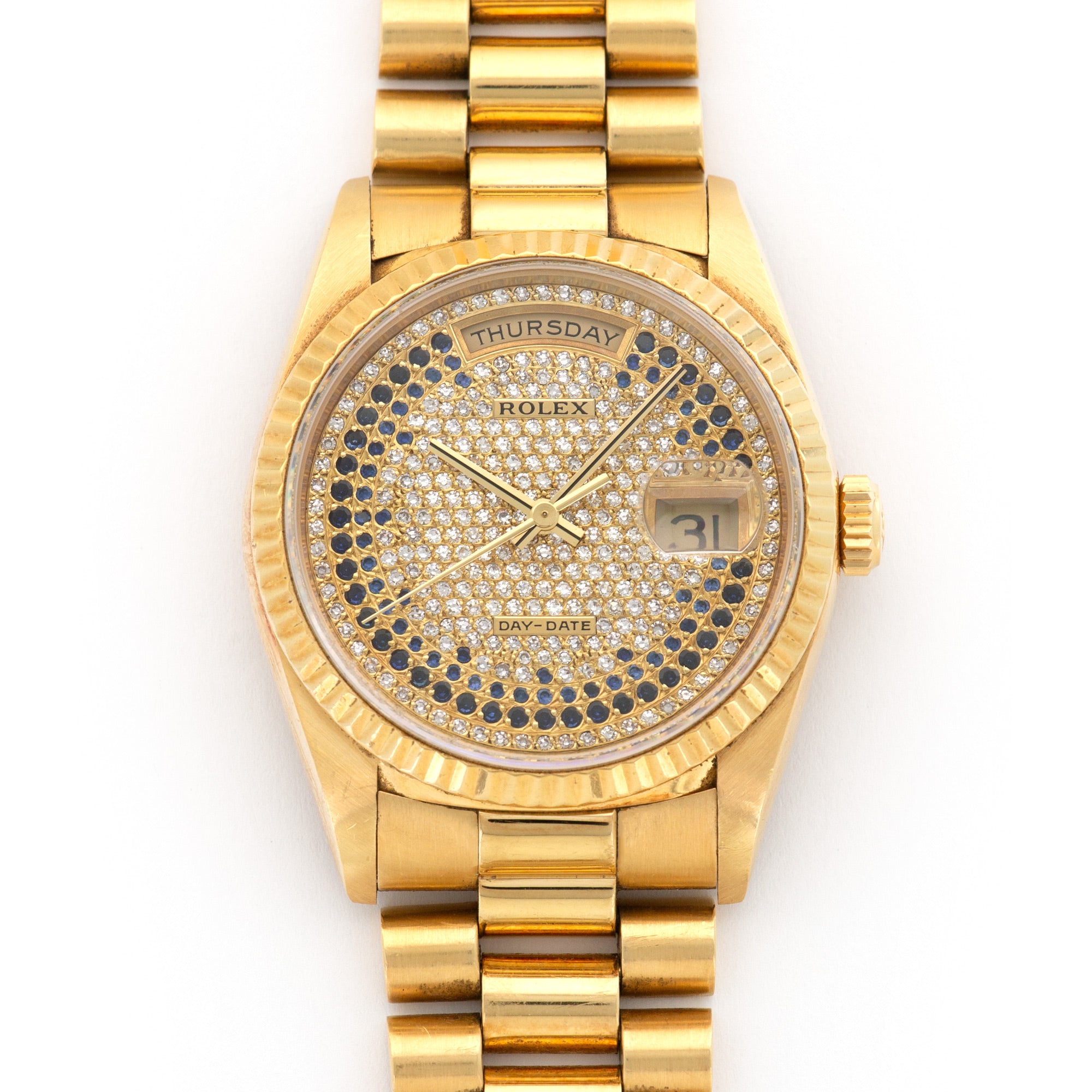 Rolex - Rolex Day-Date Yellow Gold with Pave Dial Ref. 18238 - The Keystone Watches