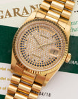 Rolex - Rolex Day-Date Yellow Gold with Pave Dial Ref. 18238 - The Keystone Watches
