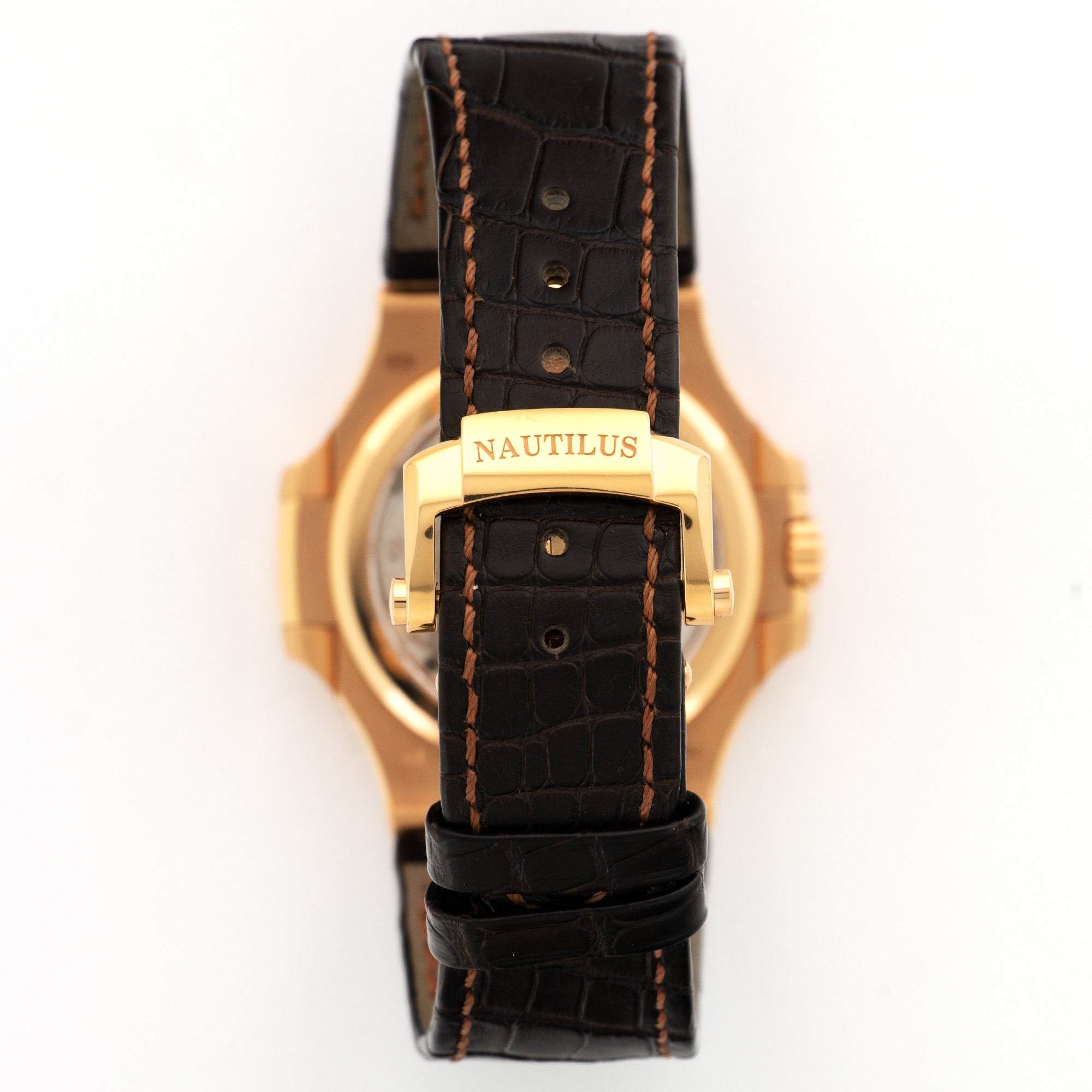 Patek Philippe - Patek Philippe Rose Gold Nautilus Moonphase Watch Ref. 5712 - The Keystone Watches