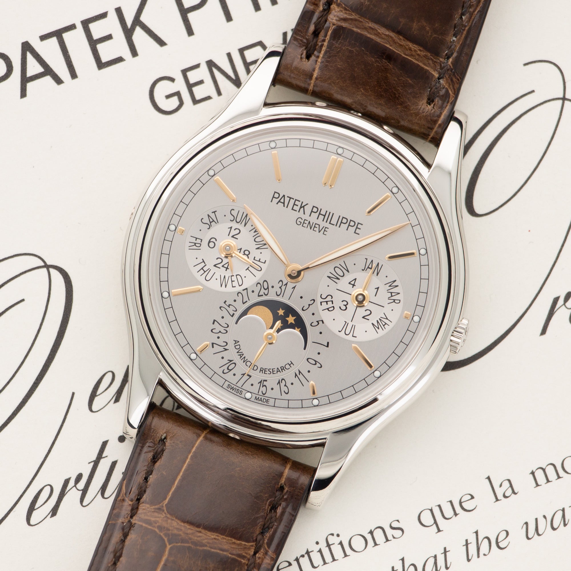 Patek Philippe - Patek Philippe Platinum Perpetual Calendar Advanced Research Watch Ref. 5550 - The Keystone Watches