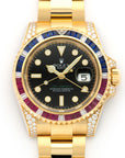 Rolex - Rolex Yellow Gold GMT-Master II Sapphire Ruby Diamond Watch Ref. 116758 - The Keystone Watches