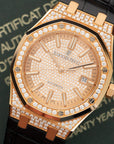 Audemars Piguet - Audemars Piguet Rose Gold Royal Oak Diamond Watch Ref. 15402 - The Keystone Watches