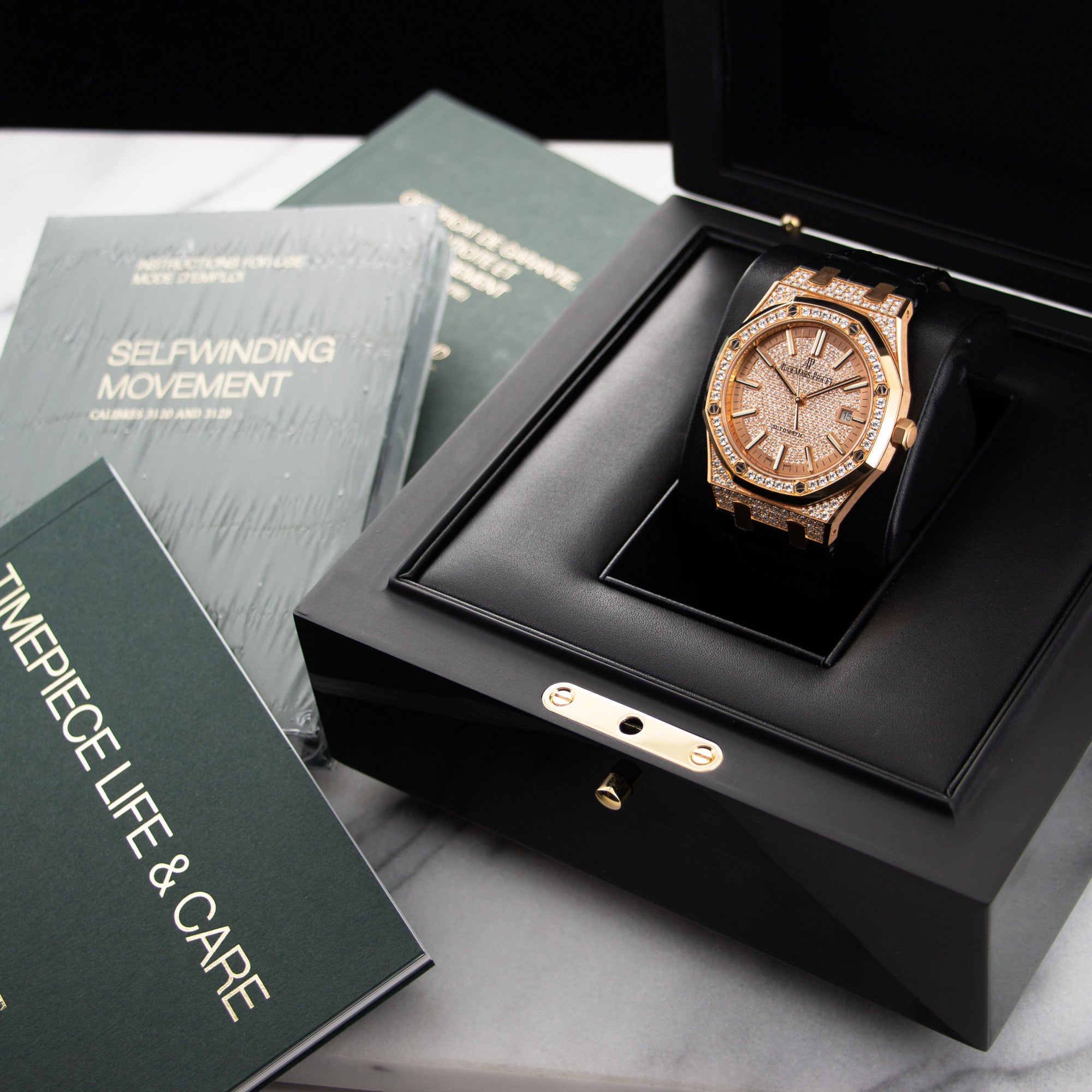 Audemars Piguet - Audemars Piguet Rose Gold Royal Oak Diamond Watch Ref. 15402 - The Keystone Watches