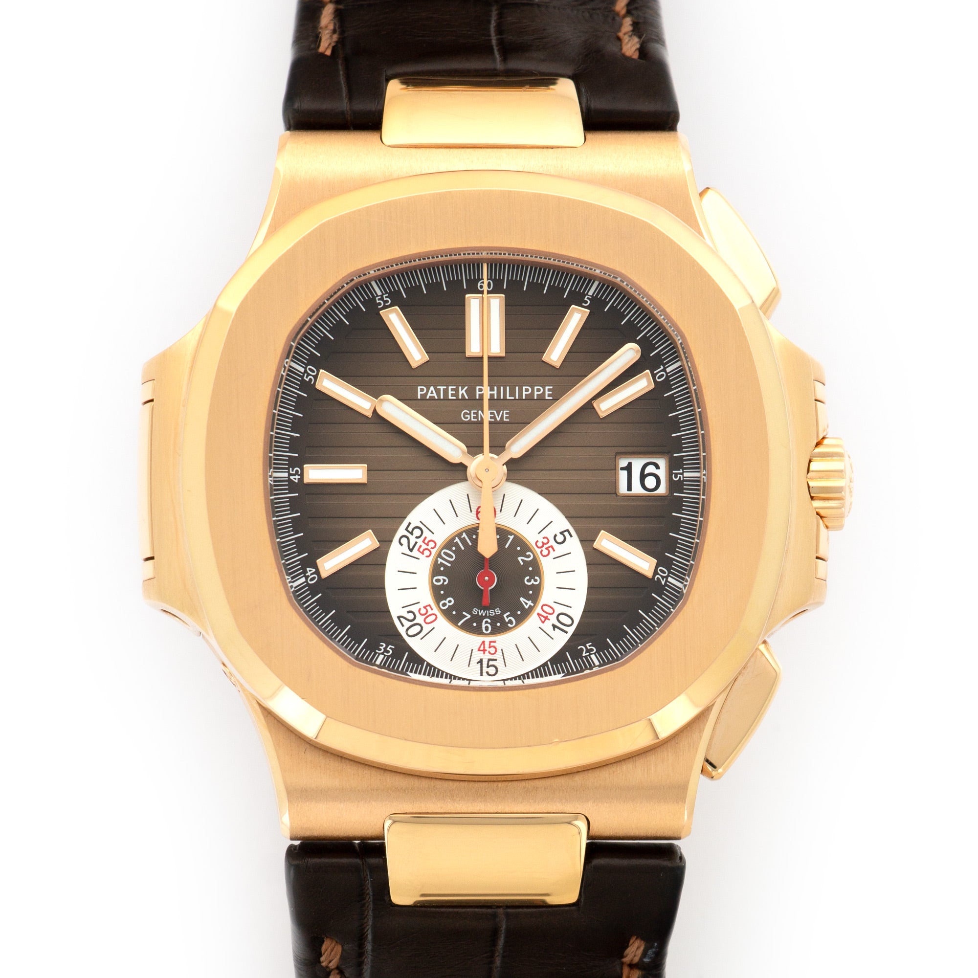 Patek Philippe - Patek Philippe Rose Gold Nautilus Chrono Watch Ref. 5980 - The Keystone Watches
