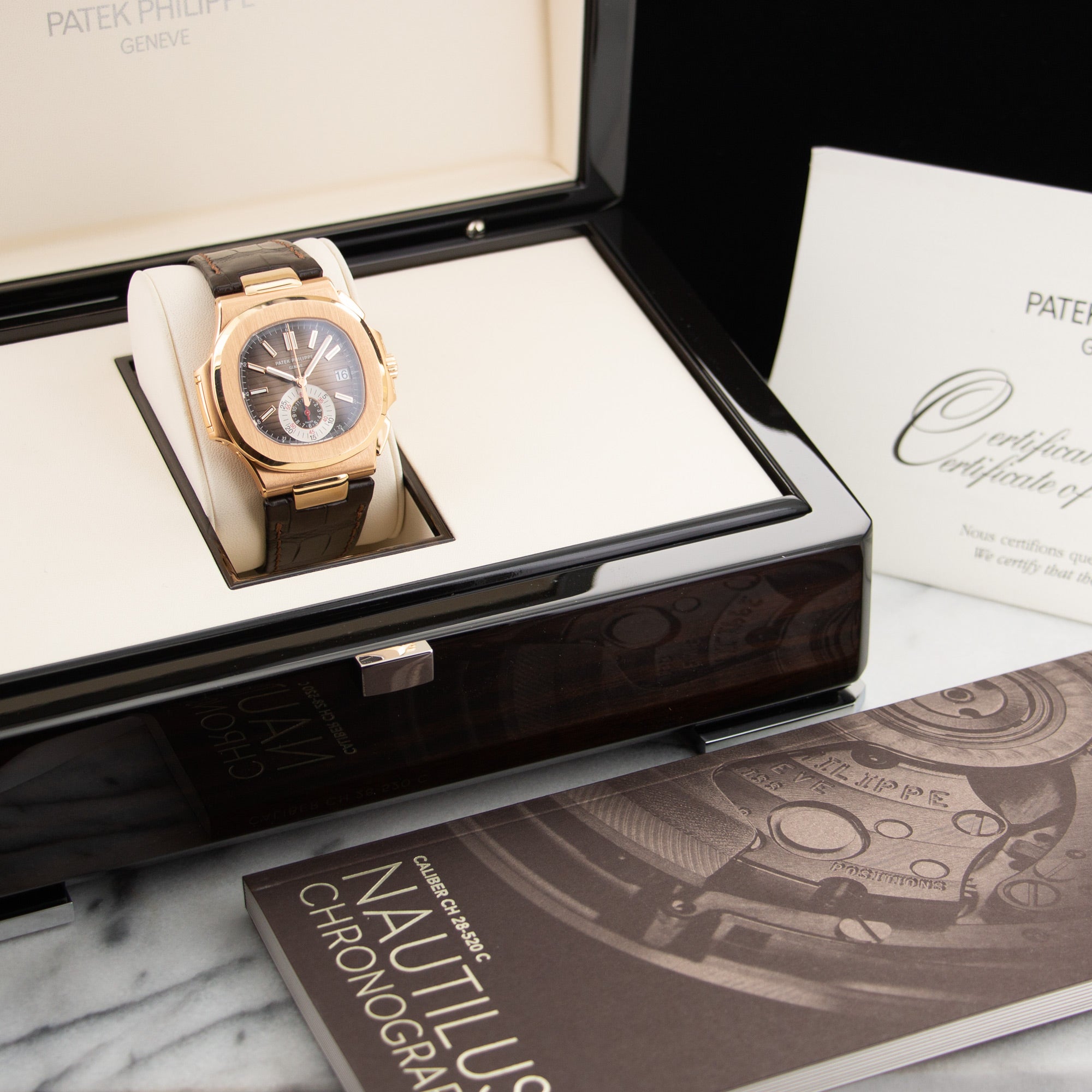 Patek Philippe - Patek Philippe Rose Gold Nautilus Chrono Watch Ref. 5980 - The Keystone Watches