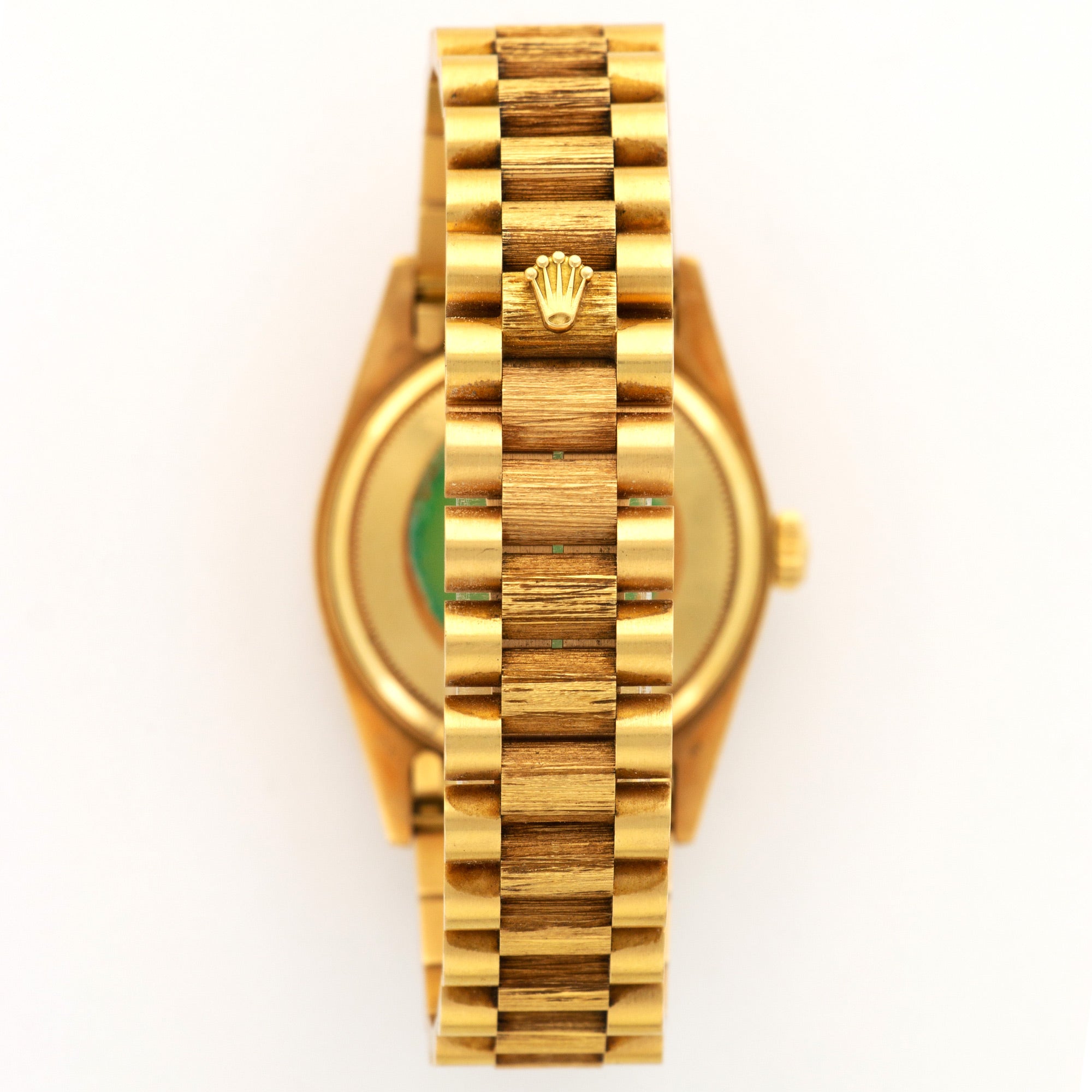 Rolex - Rolex Day-Date Watch Ref. 18078 with Bark Finish and Box and Paper - The Keystone Watches