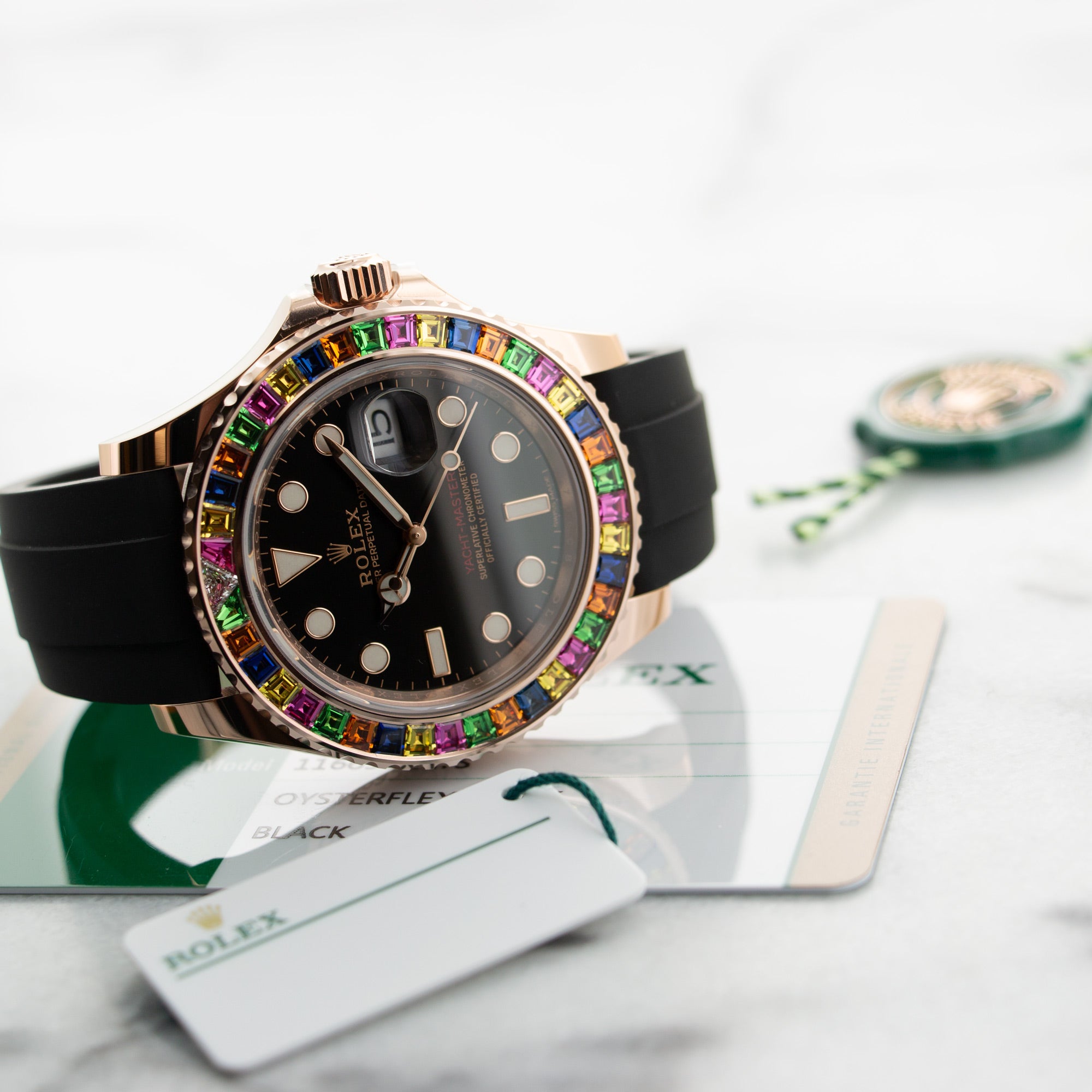 Rolex - Rolex Rose Gold Yacht-Master Rainbow Watch Ref. 116695 - The Keystone Watches
