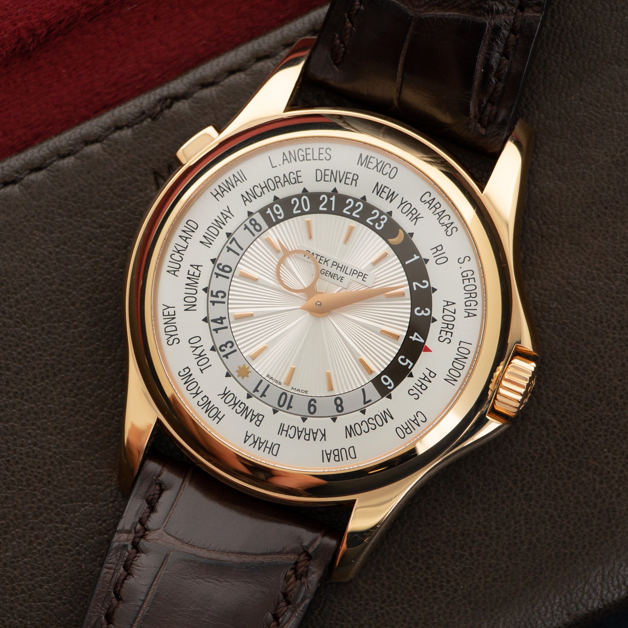 Patek Philippe - Patek Philippe Rose Gold World Time Watch Ref. 5130 - The Keystone Watches