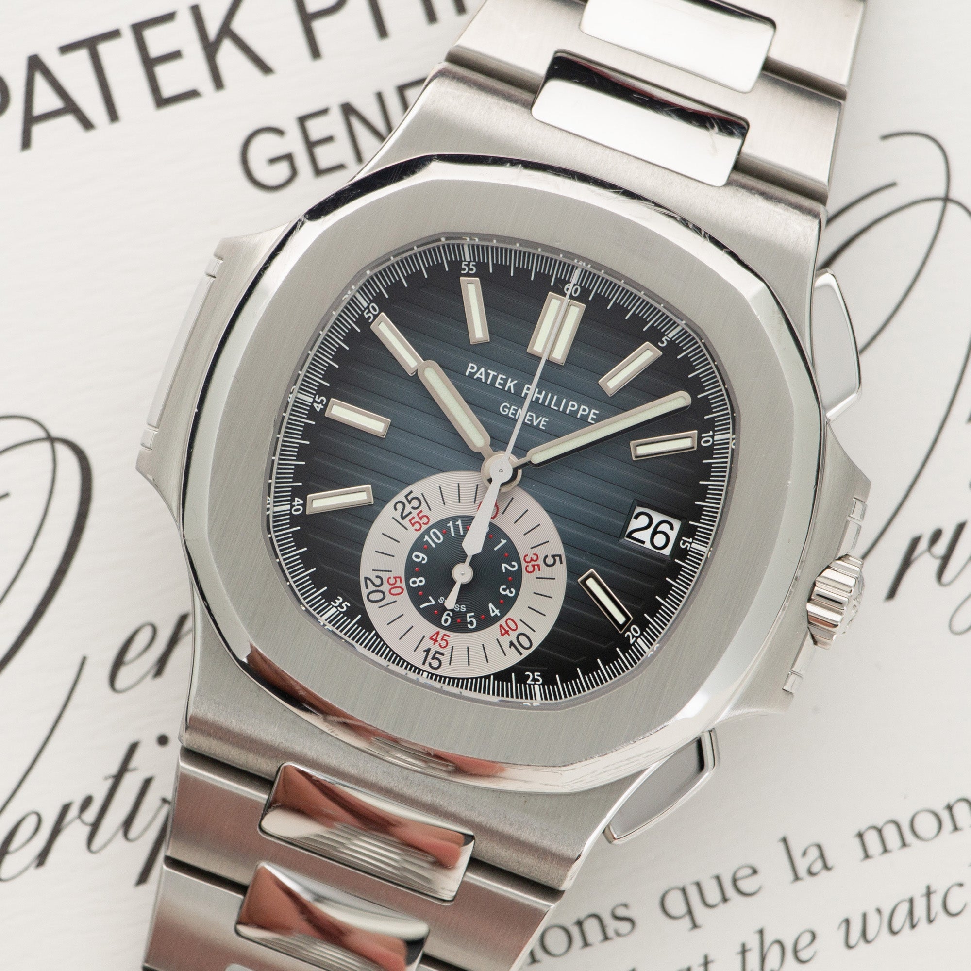 Patek Philippe - Patek Philippe Nautilus Chronograph Blue Watch Ref. 5980 - The Keystone Watches