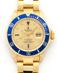 Rolex - Rolex Yellow Gold Submariner Diamond & Sapphire Watch Ref. 16808 - The Keystone Watches